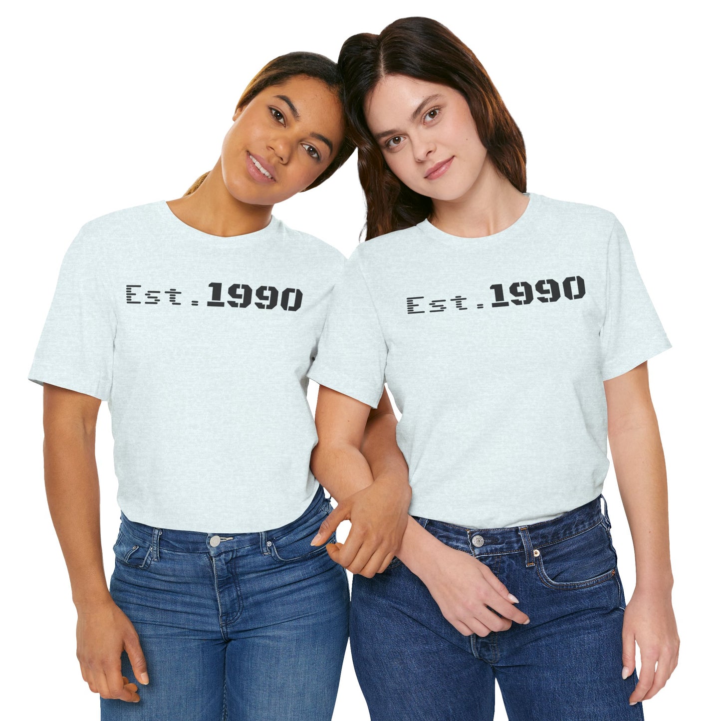 Unisex Est. 1990 Nostalgic Jersey Tee - Perfect Gift, Vintage Style, Retro Fashion, Birthday Celebration, Casual Wear
