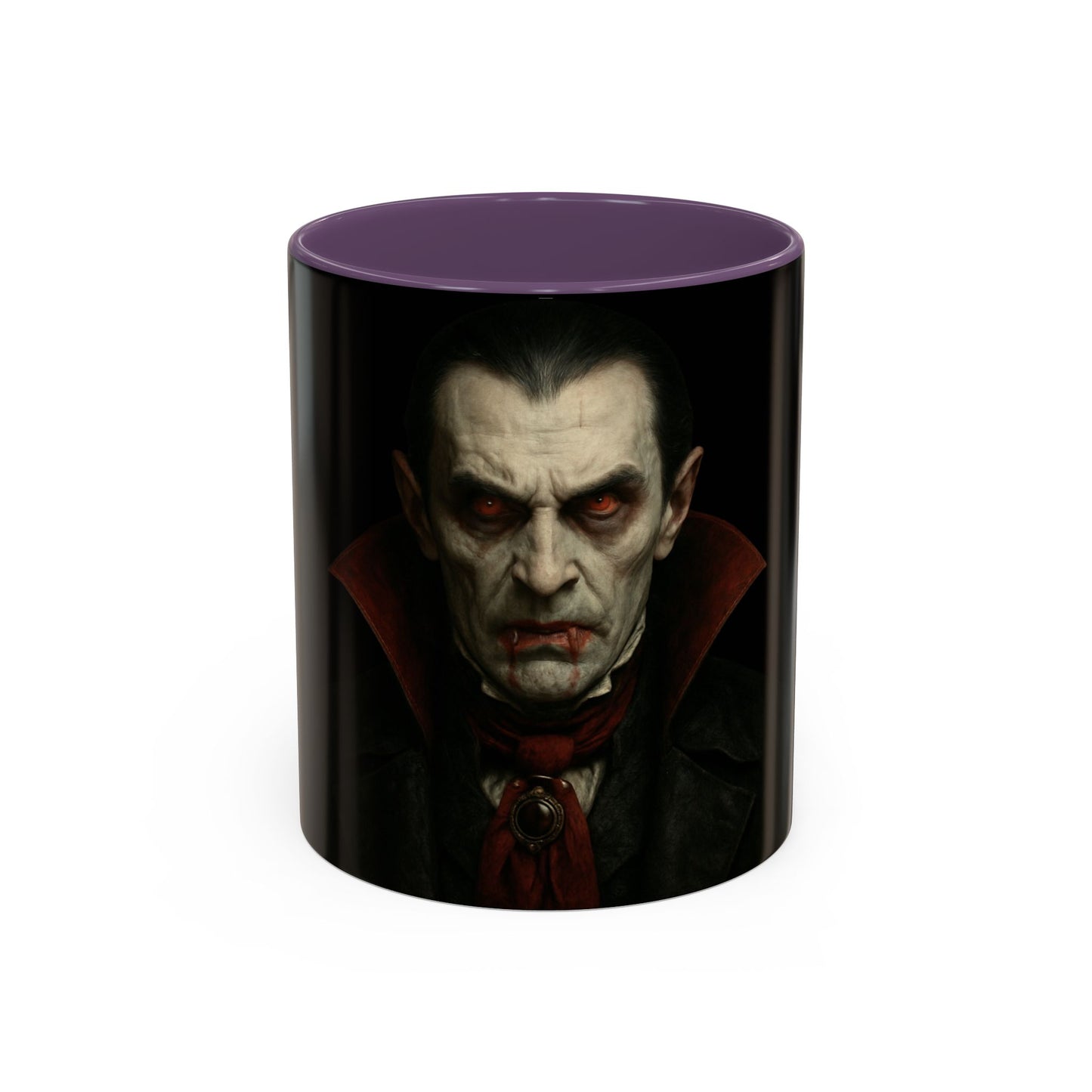 Gothic Dracula Vampire Accent Coffee Mug | Spooky Halloween Gift, Unique Home Decor, Collector's Mug, Coffee Lover's Gift