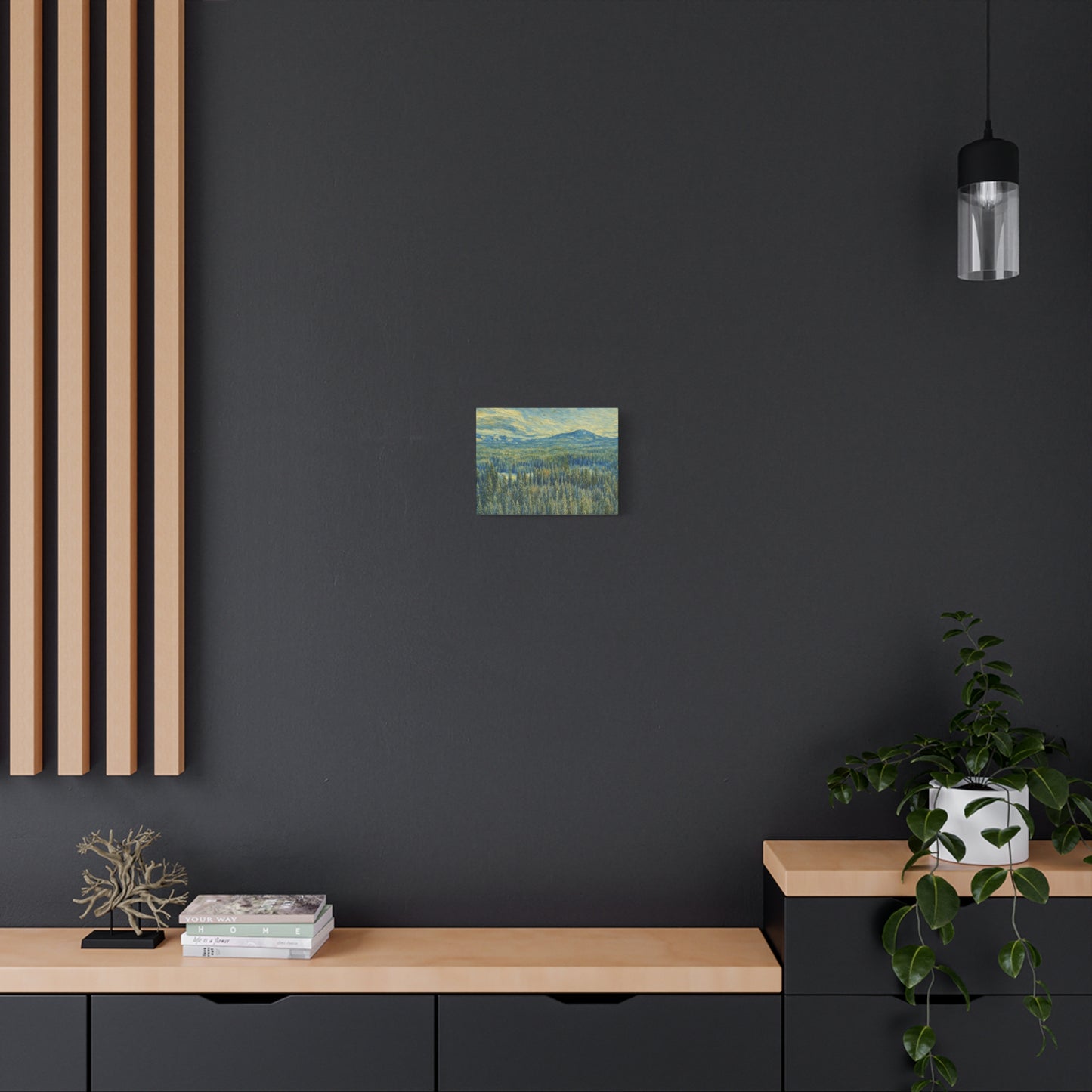 Scenic Landscape Canvas Print, Rustic Home Decor, Wall Art for Nature Lovers, Gift for Art Enthusiasts, Serene Forest Artwork