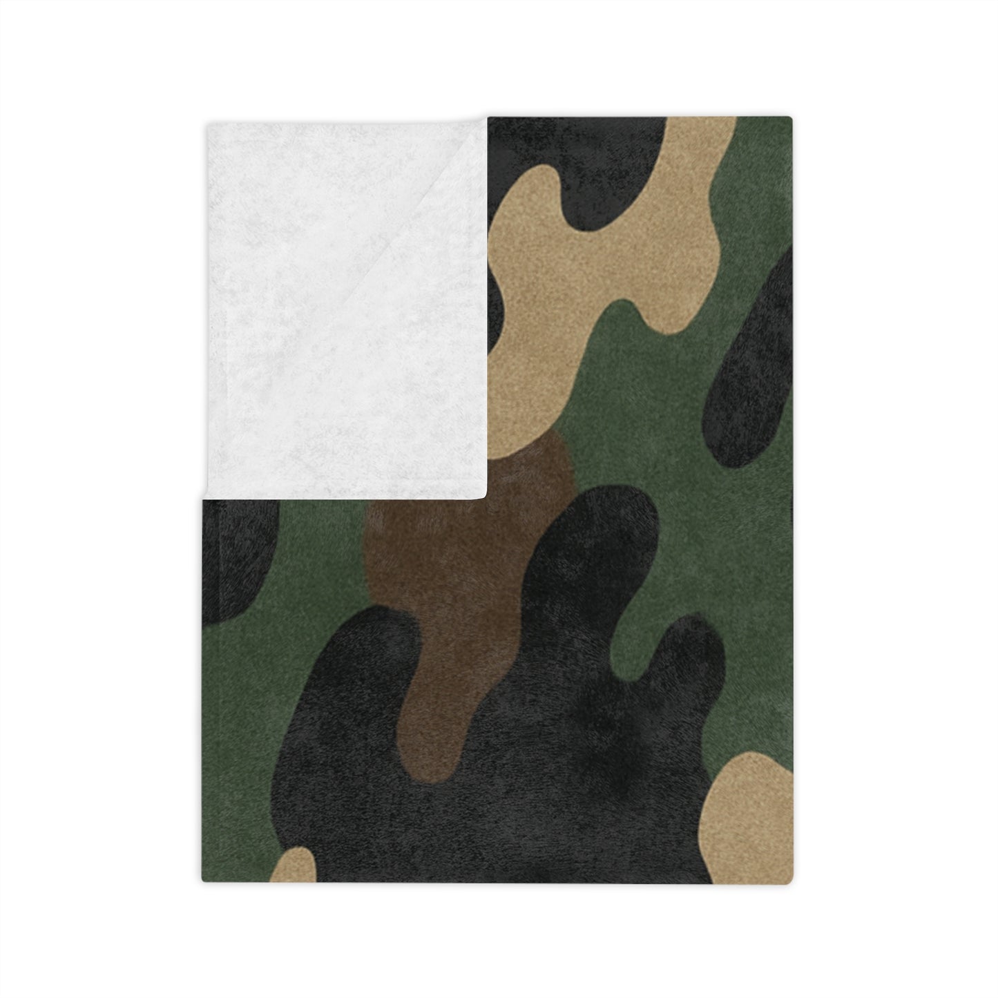 Cozy Camo Velveteen Microfiber Blanket - Soft, Warm, Perfect for Camping, Outdoors, Military Theme, Home Decor, Gift Idea