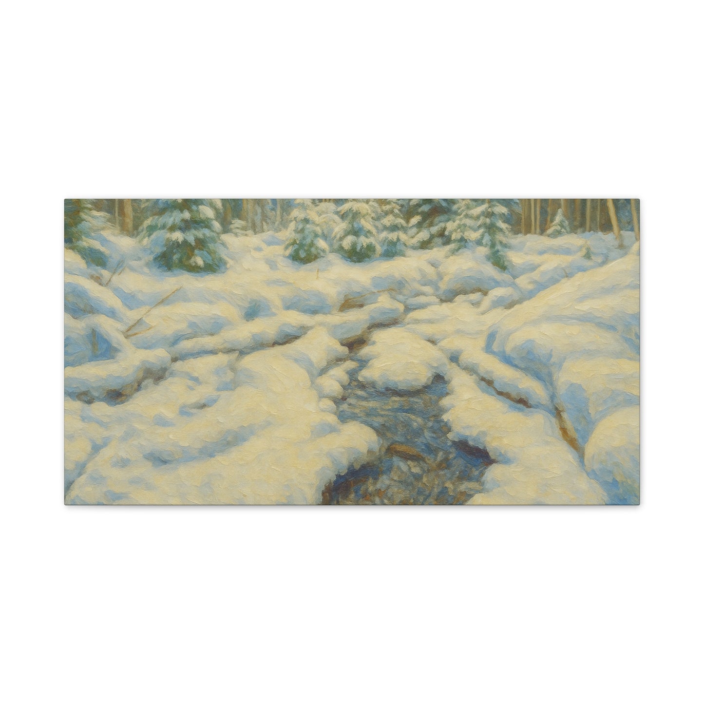 Winter Landscape Canvas Art, Nature Decor, Gallery Wall Art, Cozy Home Accent, Winter Wonderland Painting