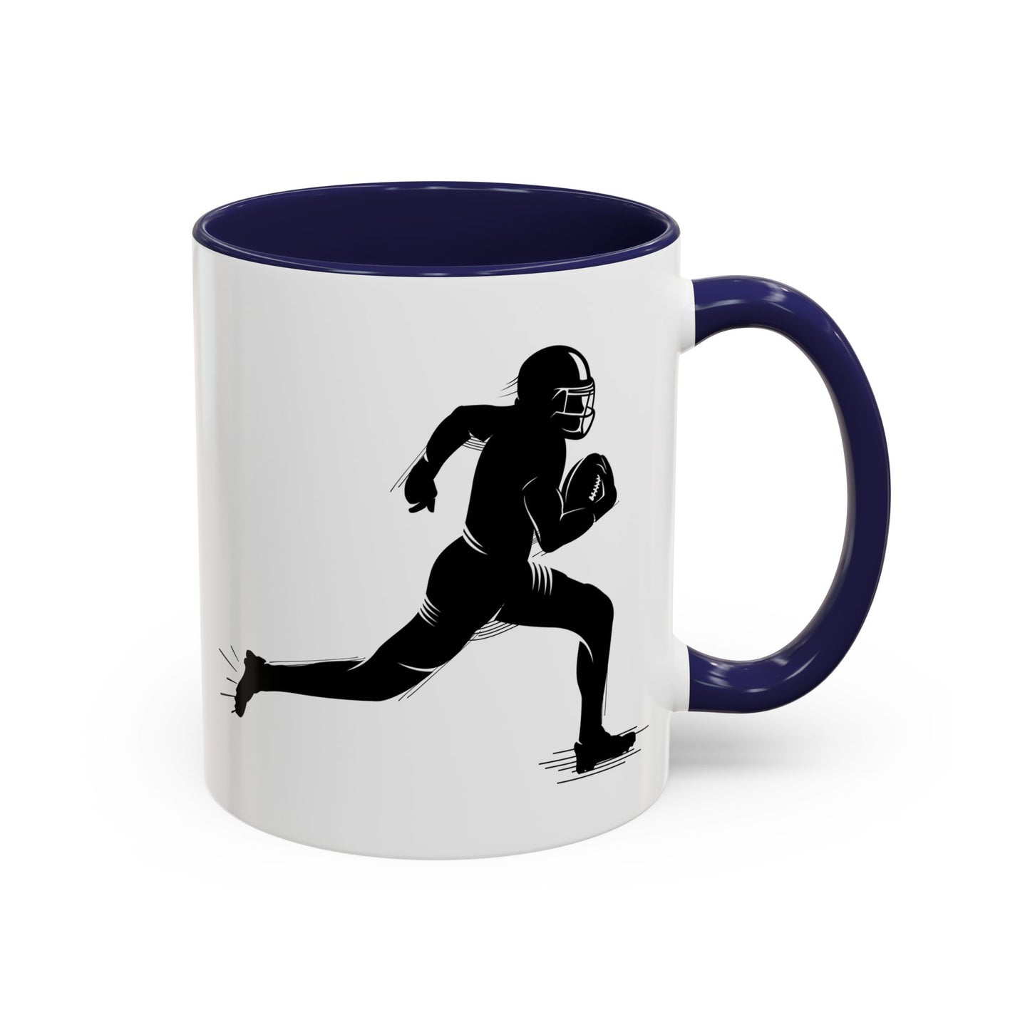 Football Player Themed Accent Coffee Mug, Sports Fan Gift, Unique Mug for Athletes, Coffee Lover, Game Day Essential