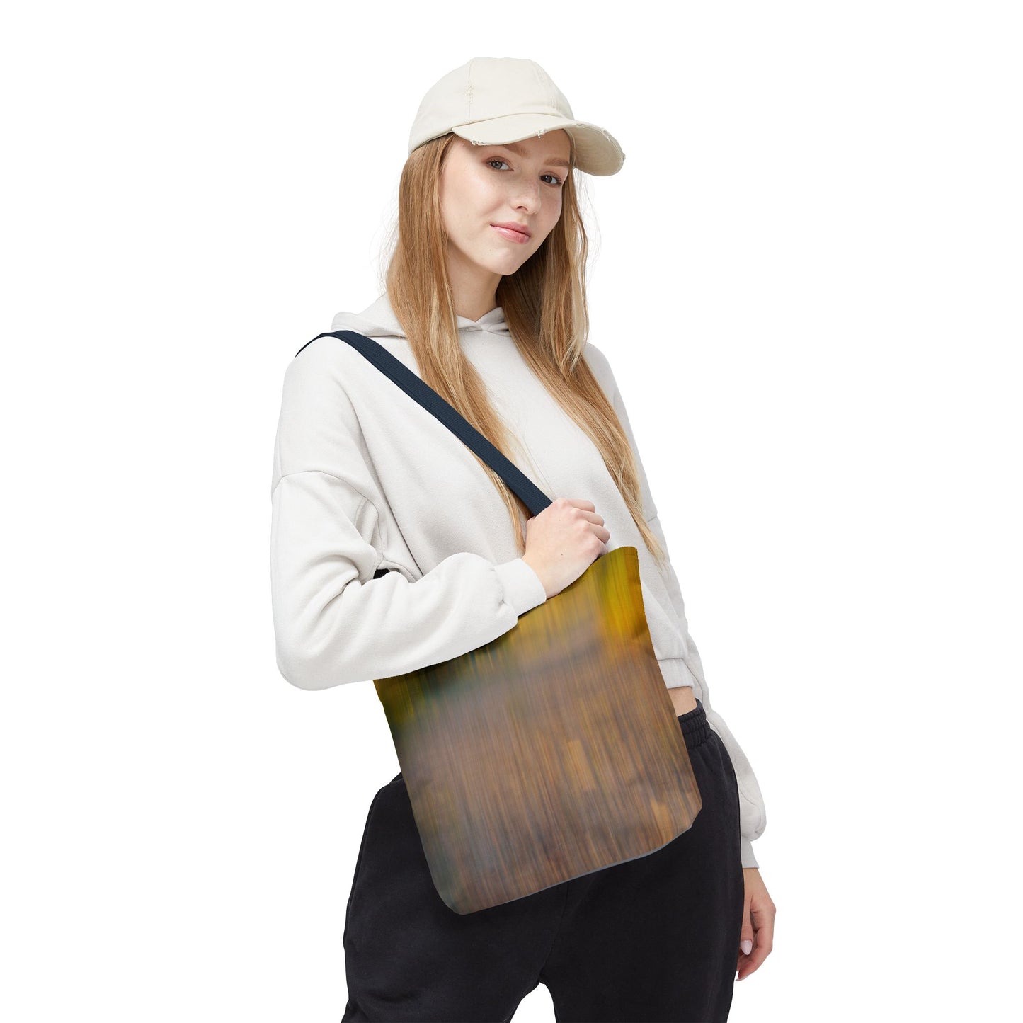 Abstract Art Tote Bag - Stylish and Eco-Friendly Diagonal Stripes for Everyday Use