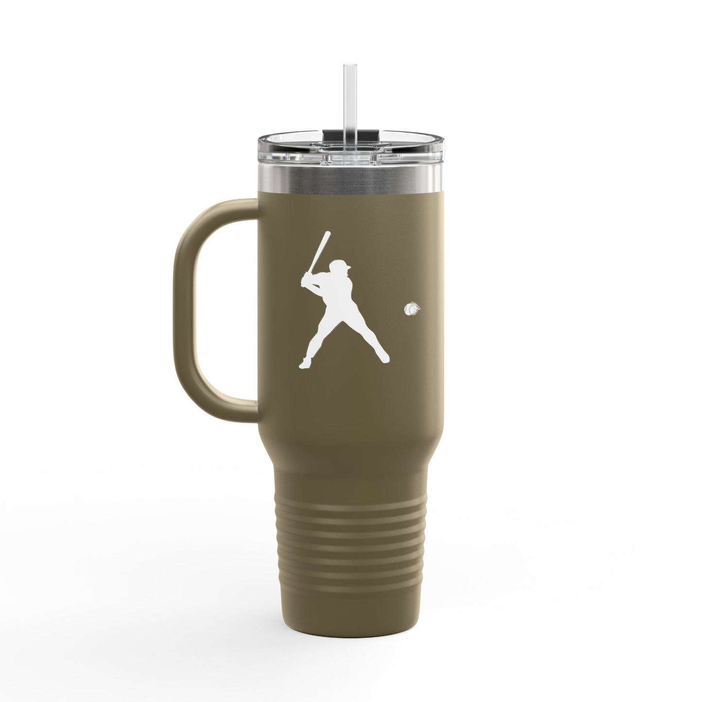 Baseball-Themed Insulated Travel Mug, Perfect for Fans & Athletes, Gift for Sports Lovers, 40oz Drinkware for Home & Road