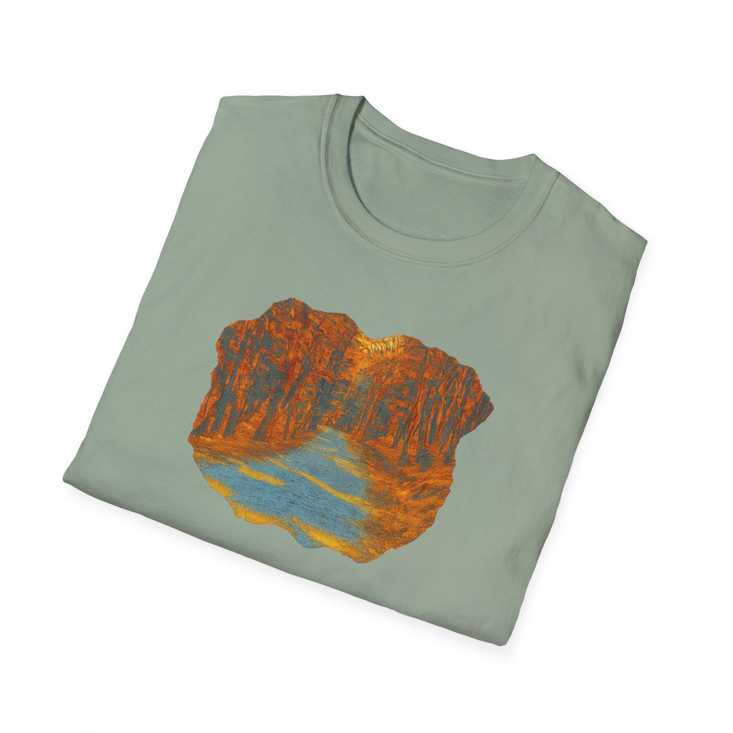 Nature-Inspired Unisex Softstyle T-Shirt, Outdoor Lover Gift, Casual Wear, Ideal for Hiking, Nature Trips, Unique Graphic Tee