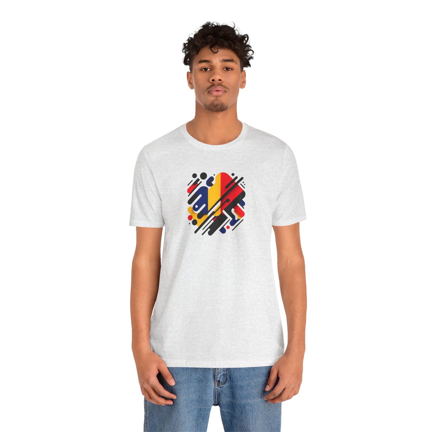 Artistic Heart Unisex Jersey Tee - Vibrant Graphic Tee, Casual Wear, Gift for Art Lovers, Birthday Surprise, Everyday Comfort