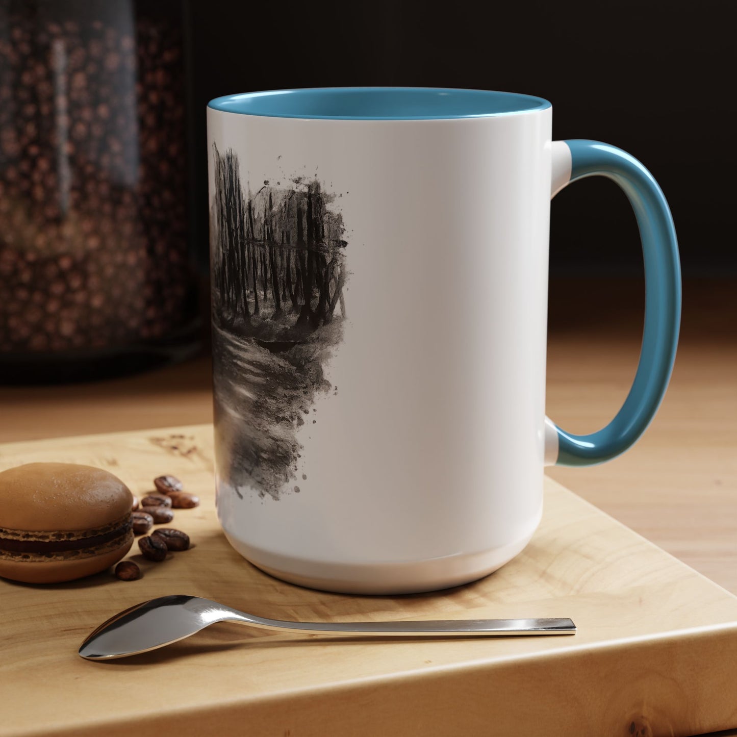 Moody Abstract Forest Coffee Mug | Unique Gift for Nature Lovers, Cozy Home Decor, Perfect for Coffee, Tea, and Hot Chocolate