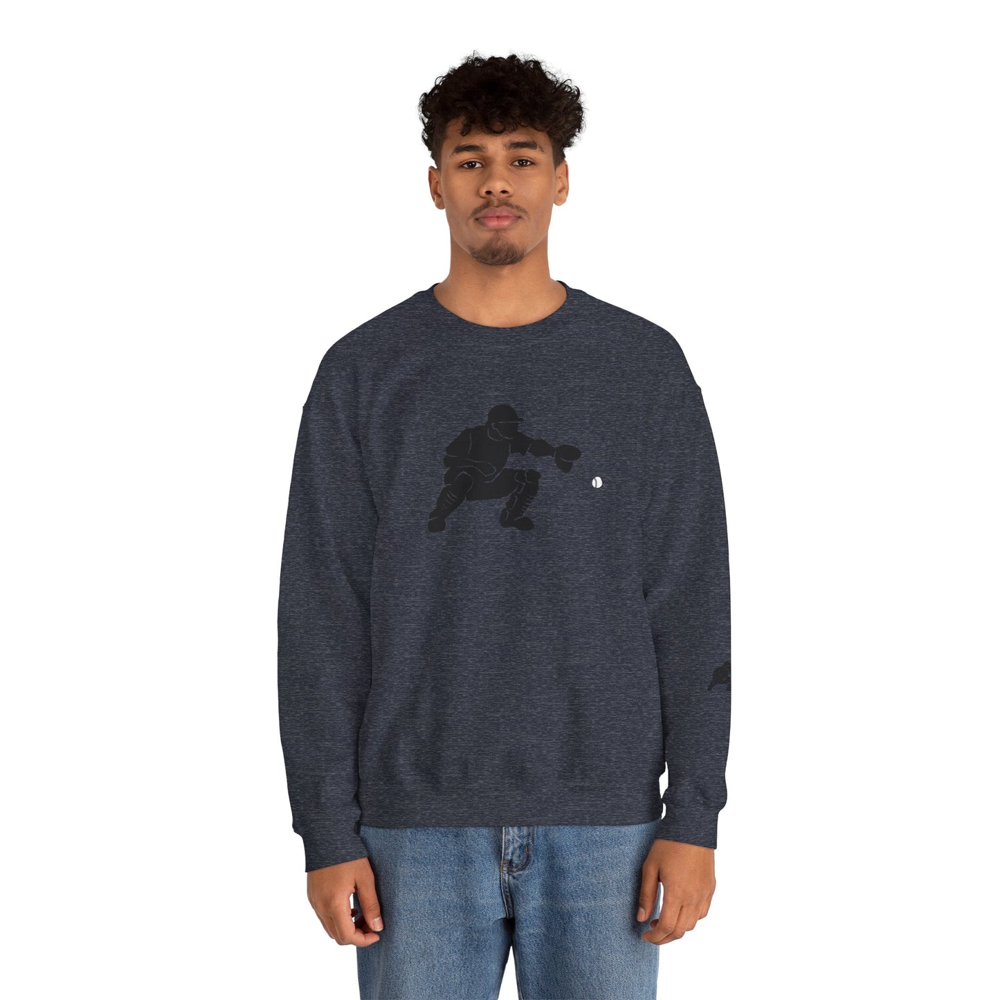 Baseball Catcher Crewneck Sweatshirt | Unisex Sports Apparel | Perfect for Game Days, Gifts, and Casual Wear | Baseball Lover's Gift