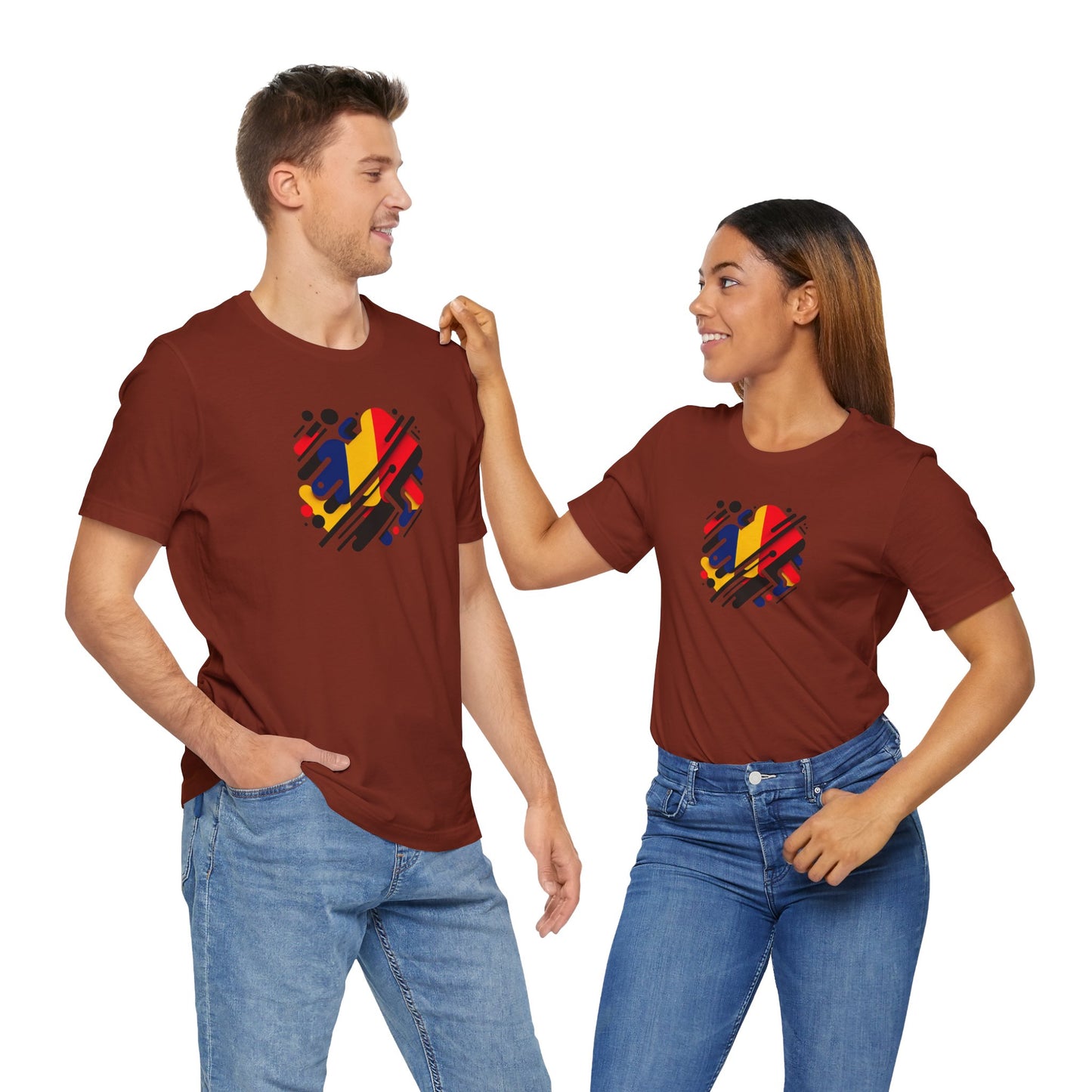 Artistic Heart Unisex Jersey Tee - Vibrant Graphic Tee, Casual Wear, Gift for Art Lovers, Birthday Surprise, Everyday Comfort