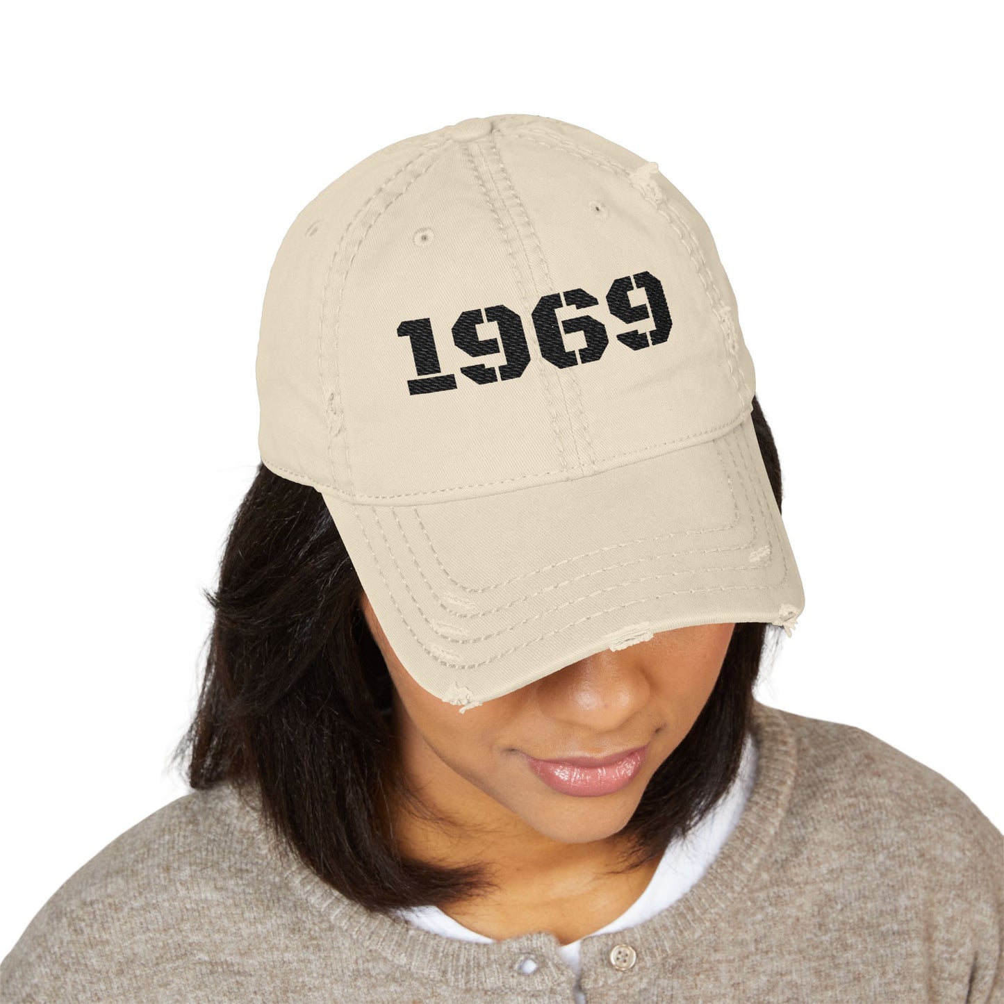 Vintage Distressed Dad Hat | 1969 Embroidered Cap for Casual Style, Birthday Gift, Father's Day, Everyday Wear