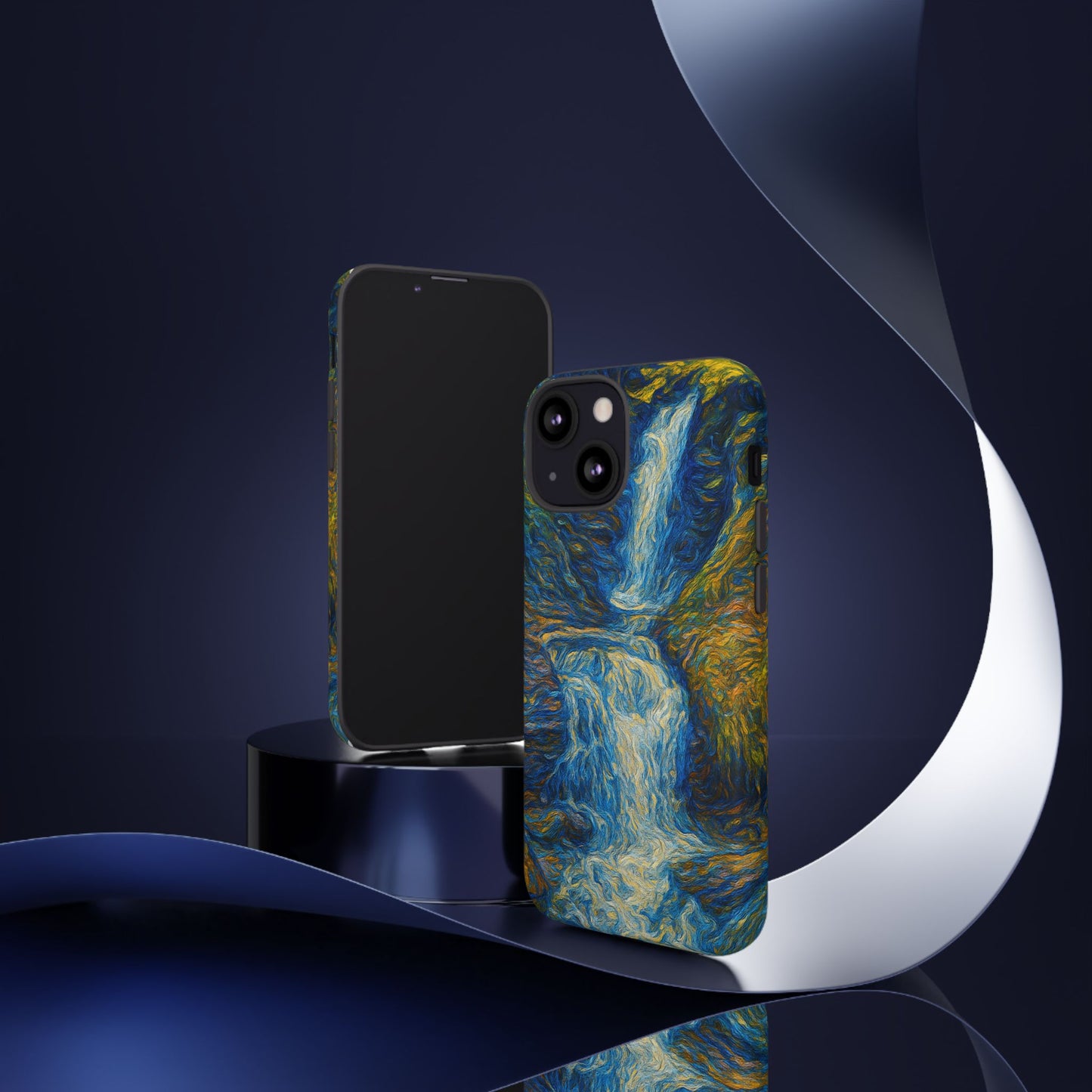 Artistic Phone Case - Waterfall Design, Unique Gift, Phone Accessory, Nature Lover, Original Artwork