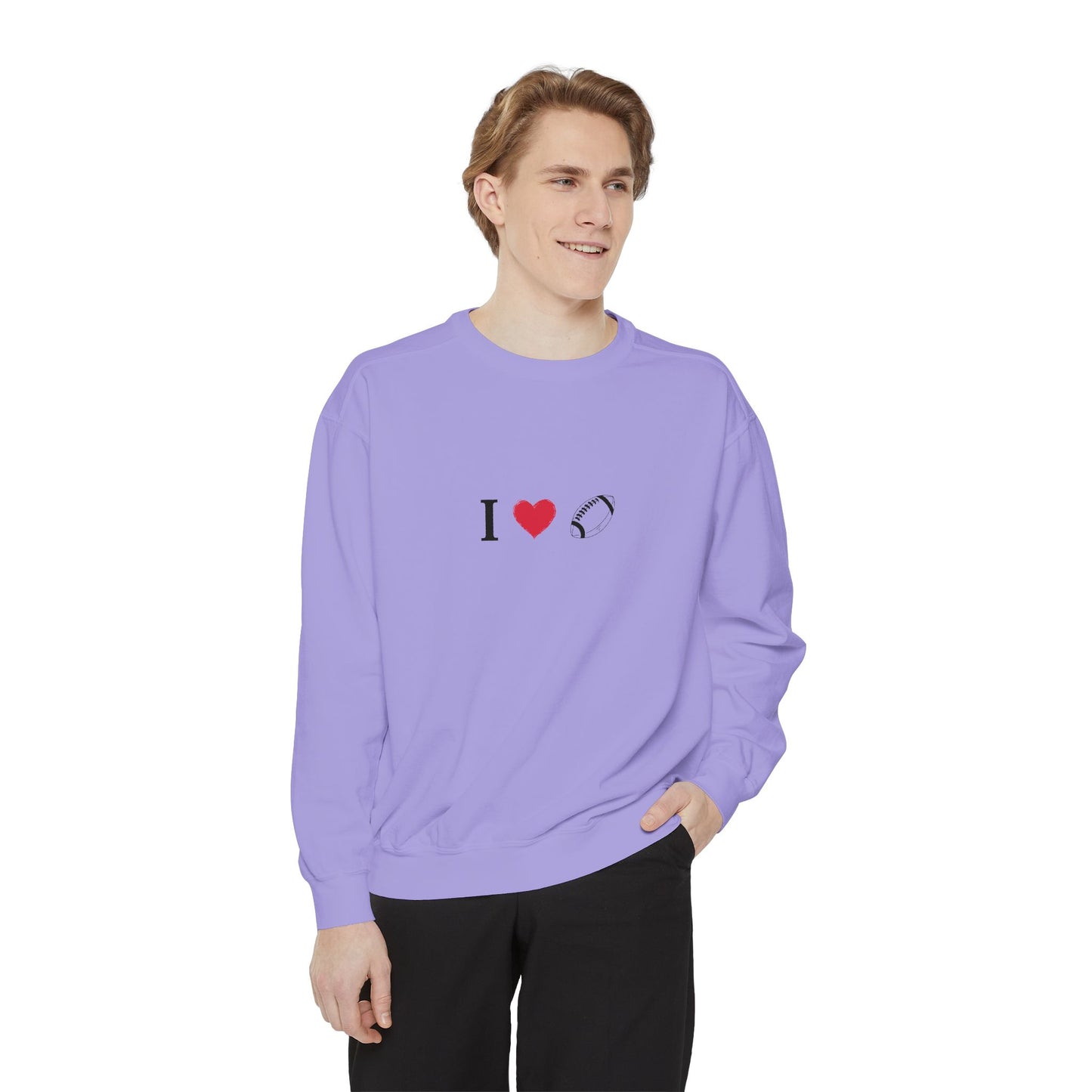 Unisex Sweatshirt, I love Football, Cozy, Perfect for Everyday Wear, Gift Idea for Friends, Couples, and Special Occasions