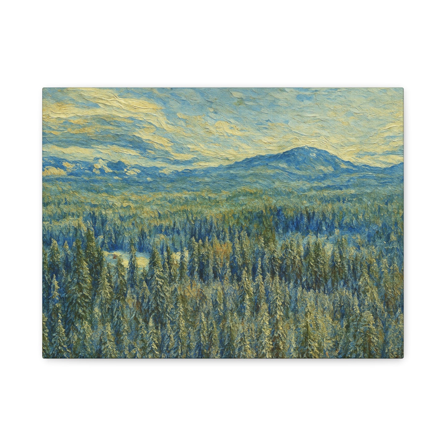 Scenic Landscape Canvas Print, Rustic Home Decor, Wall Art for Nature Lovers, Gift for Art Enthusiasts, Serene Forest Artwork