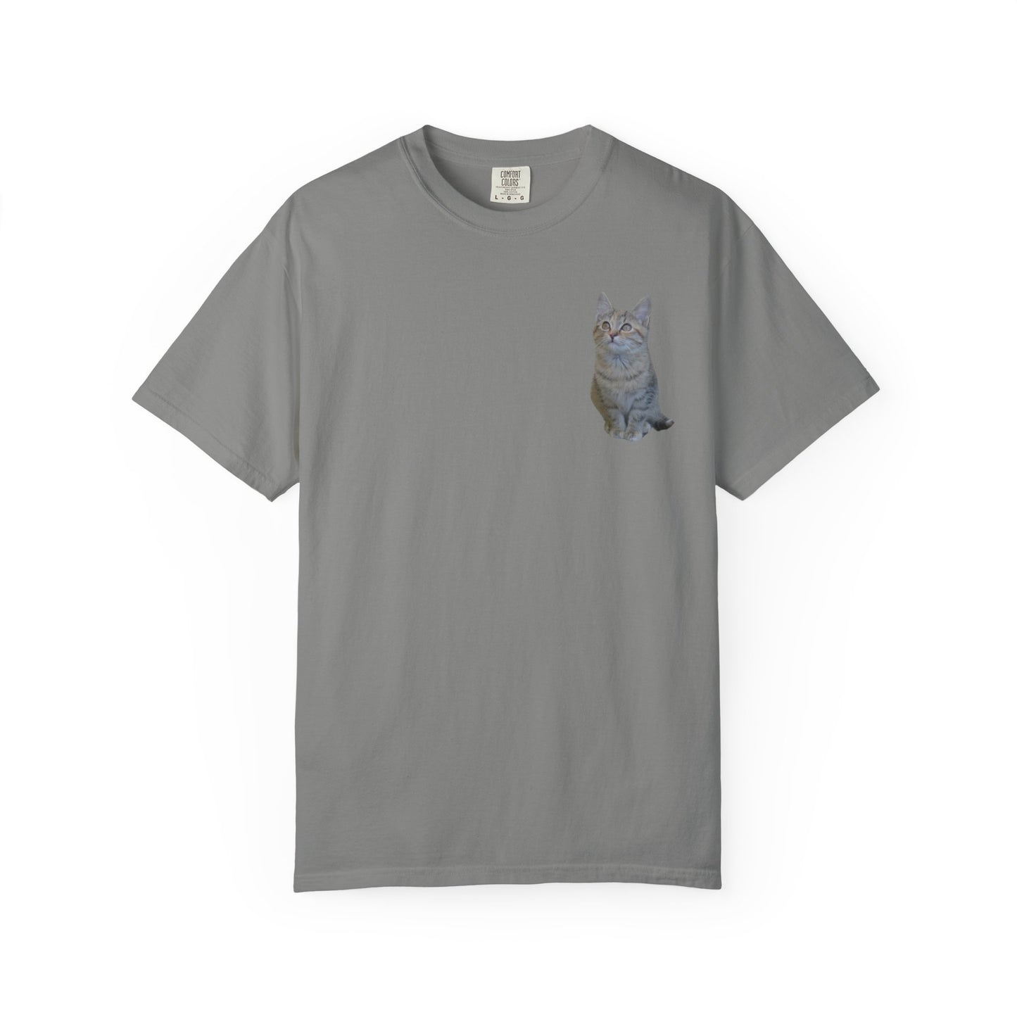 Whimsical Cat Pocket T-Shirt for Cat Lovers