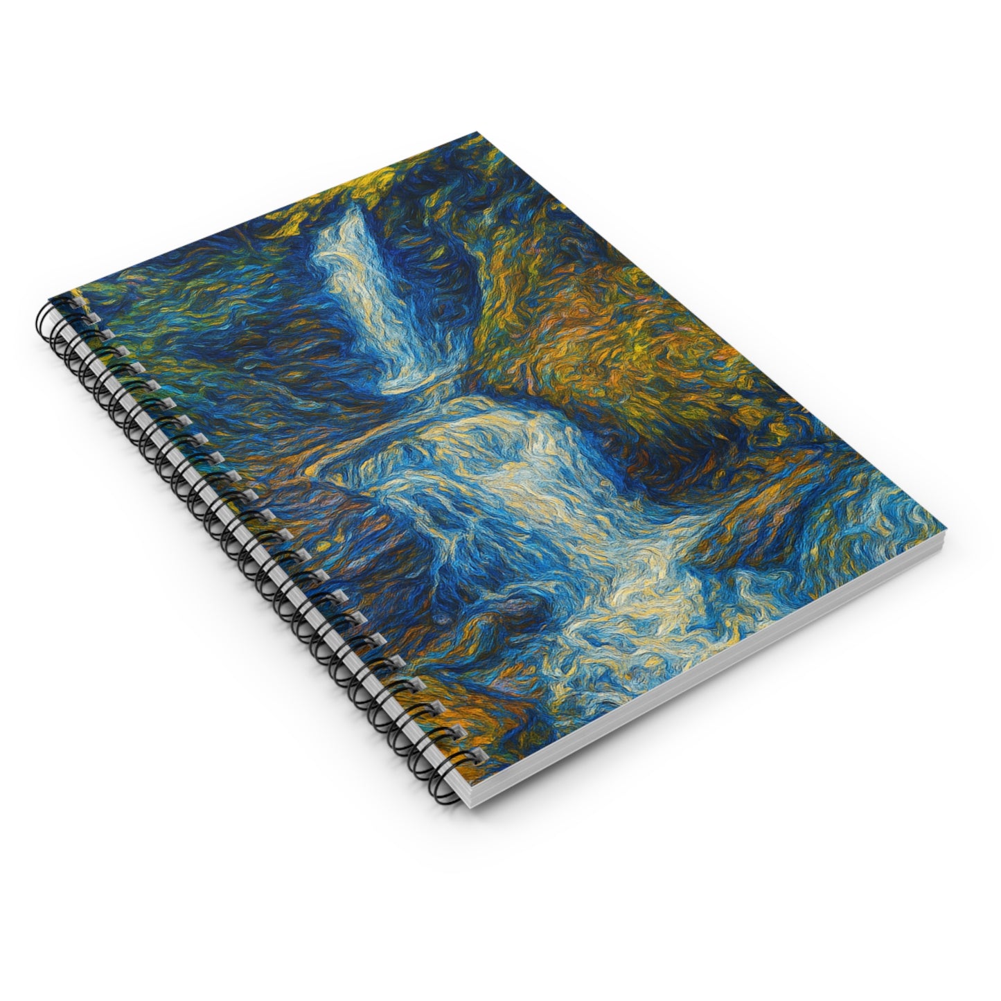 Artistic Spiral Notebook - Waterfall Design, Nature Lover's Journal, Gift for Artists, Study Notebook, Eco-Friendly Stationery