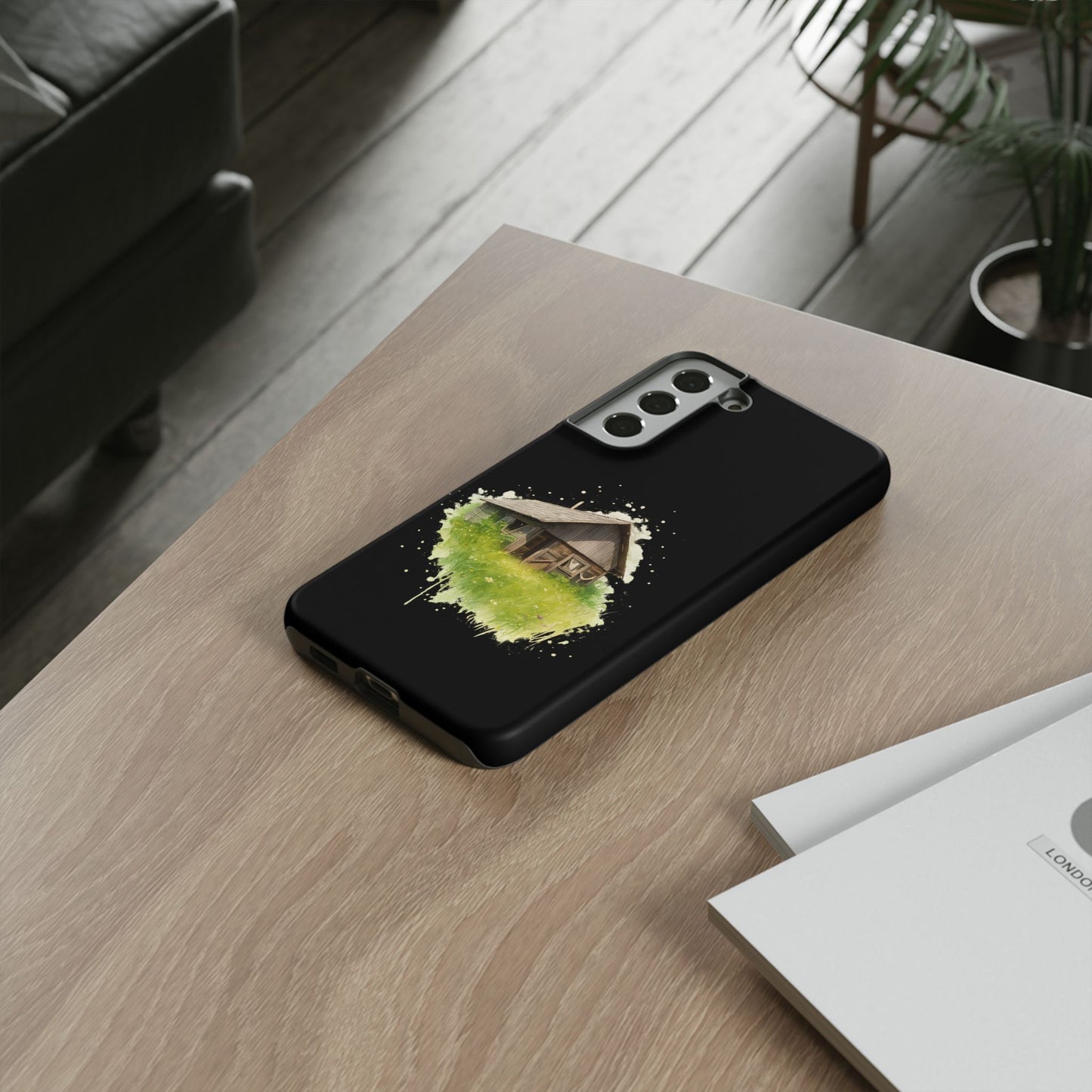 Rustic Farmhouse Phone Case, Cute Cottage Design, Tough Cases for Nature Lovers, Eco-Friendly Gift, Customizable Tech Accessories