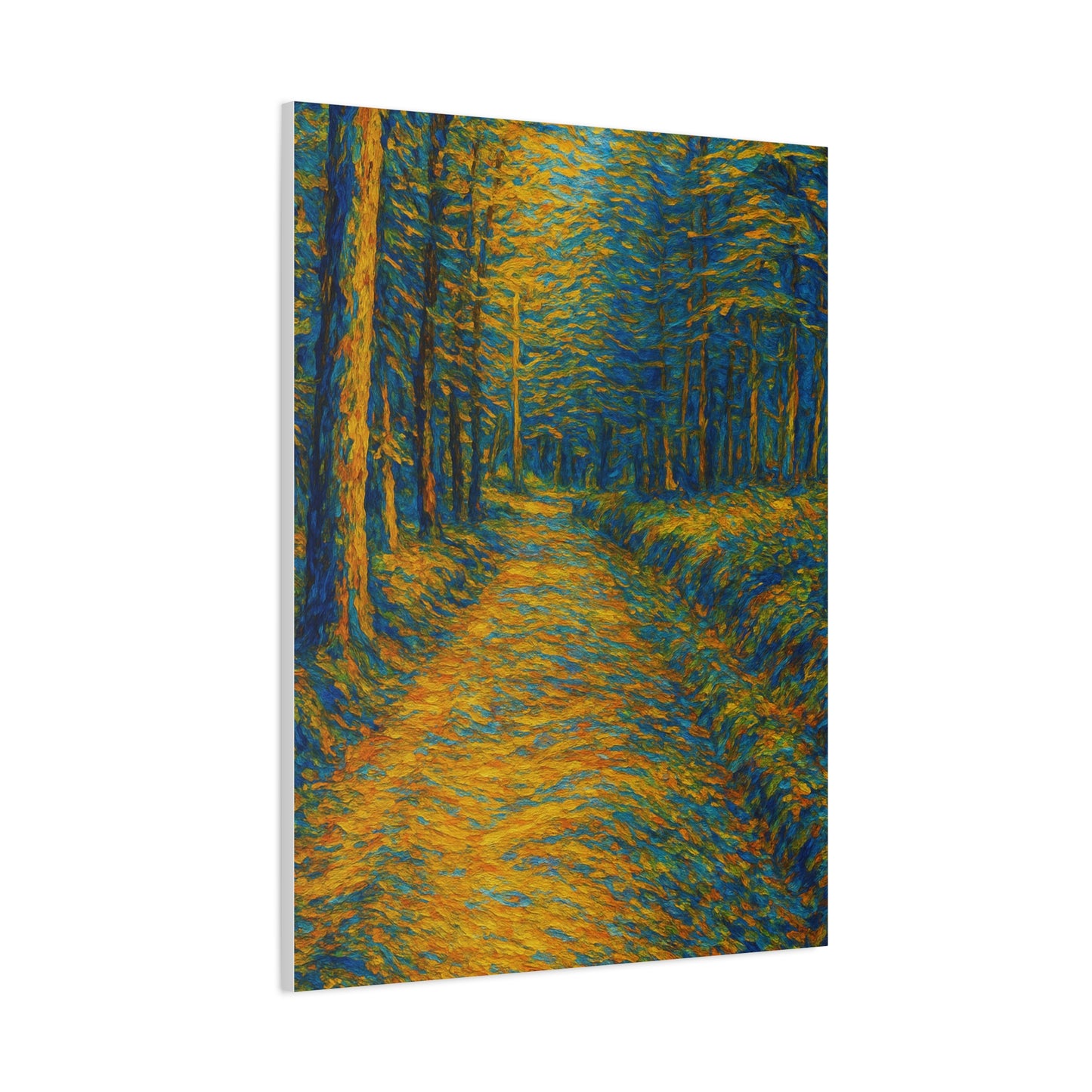 Van Gogh Style Forest Canvas Art | Nature Wall Decor, Home Office Accent, Gift for Nature Lovers, Gallery Wrapped, Living Room Wall Art