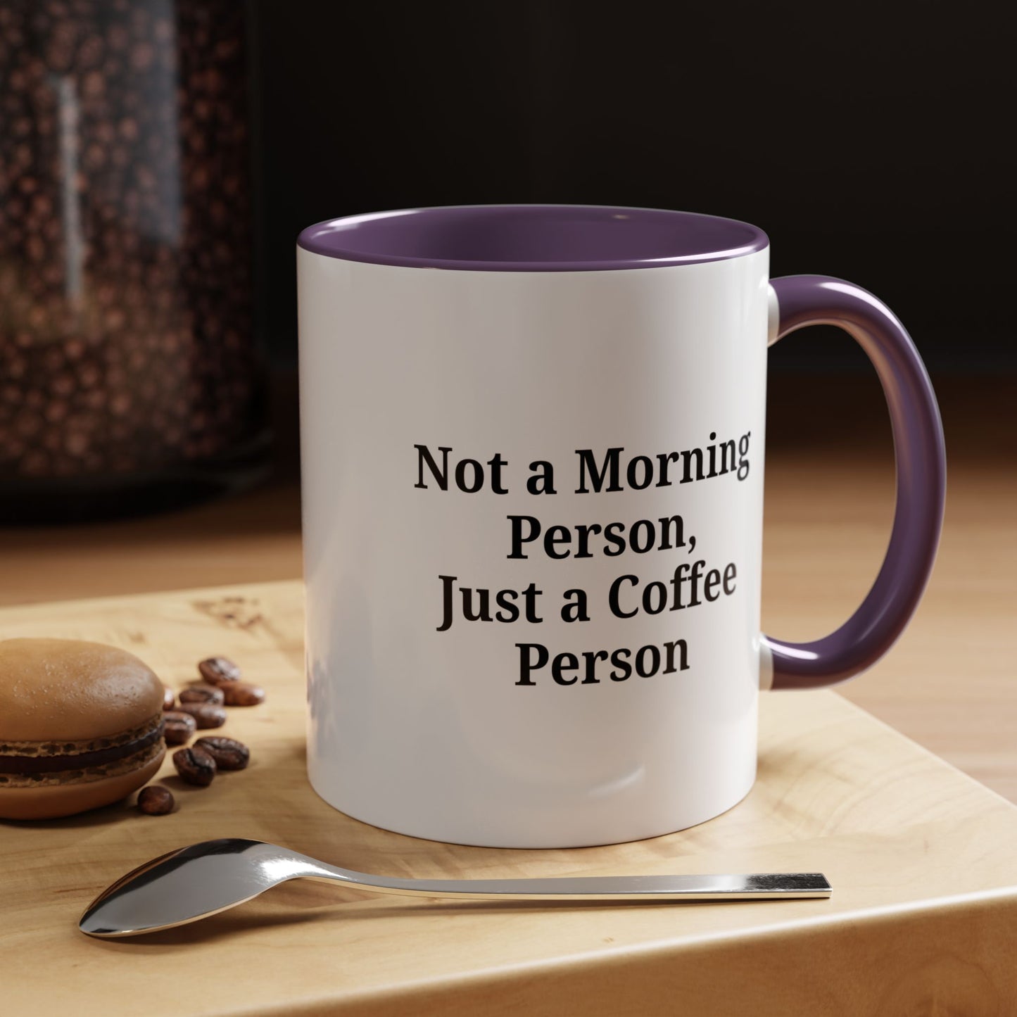 Coffee Lover's Accent Mug, Perfect for Gifting, Home Office Decor, Not a Morning Person, Coffee Enthusiast, Funny Coffee Mug