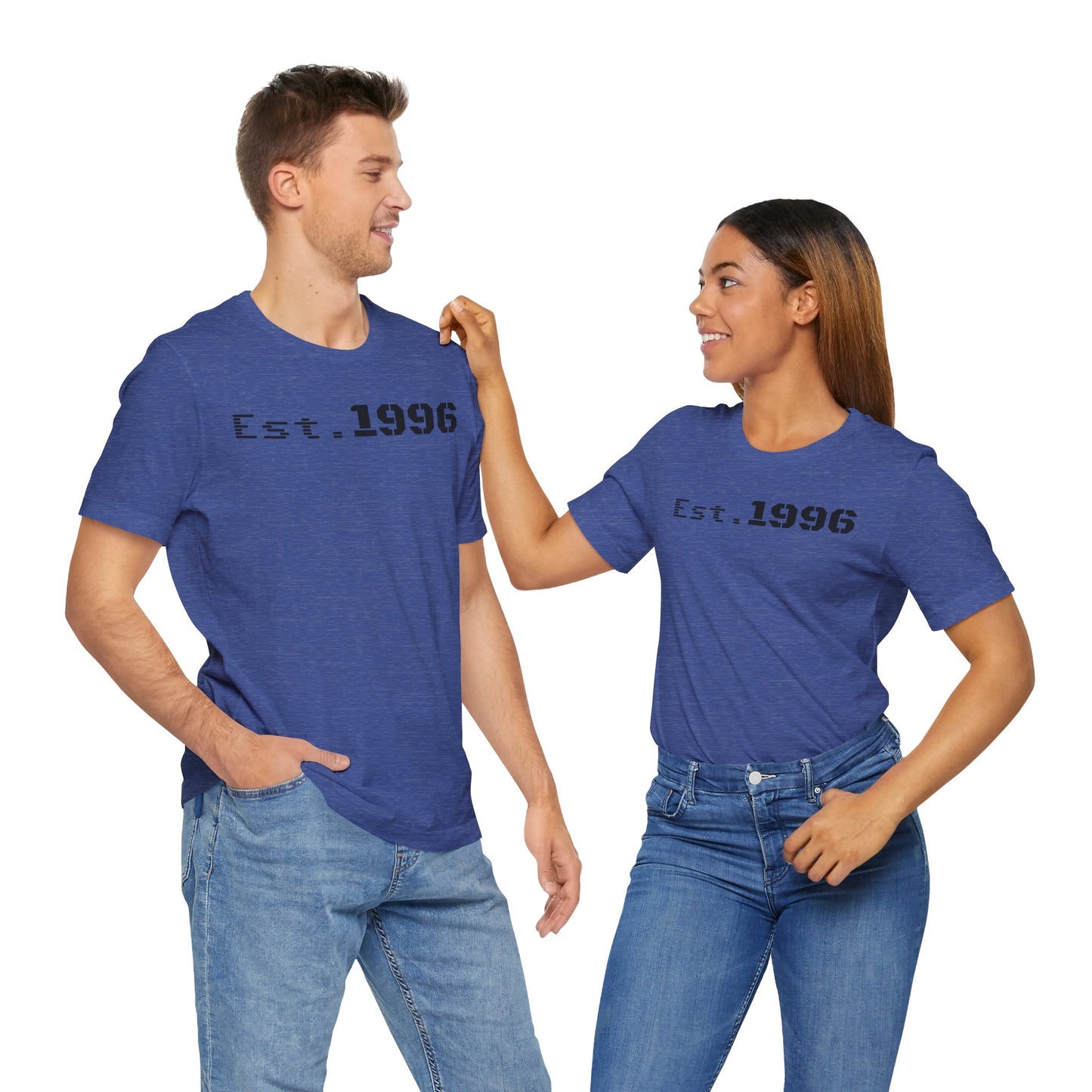 Unisex Jersey Tee - 'Est. 1996' Graphic Shirt, Birthday Gift, Casual Wear, Vintage Style, Retro Fashion, Gift for Him/Her
