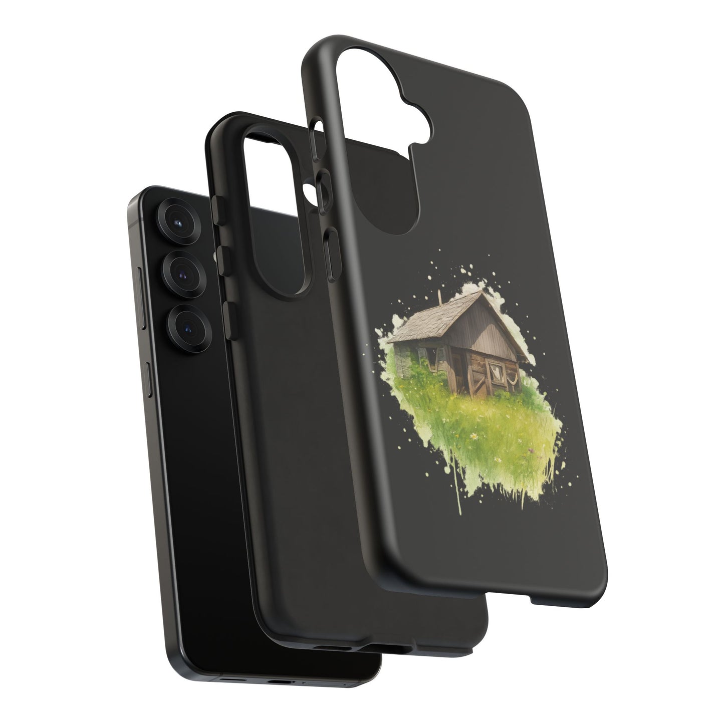 Rustic Farmhouse Phone Case, Cute Cottage Design, Tough Cases for Nature Lovers, Eco-Friendly Gift, Customizable Tech Accessories