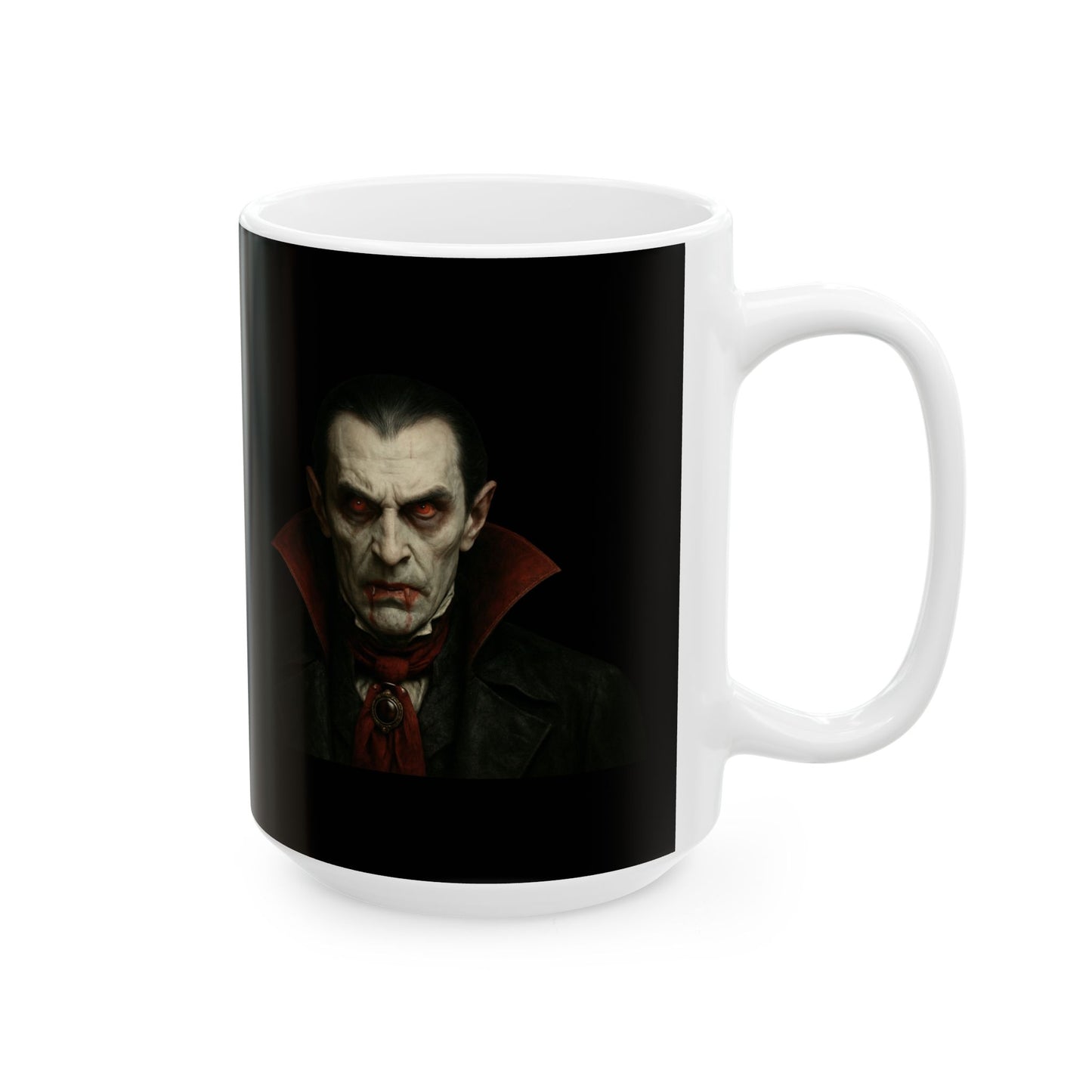 Gothic Dracula Vampire Ceramic Mug, Perfect for Halloween, Spooky Gifts, Coffee Lovers, Home Decor, 11oz & 15oz Sizes