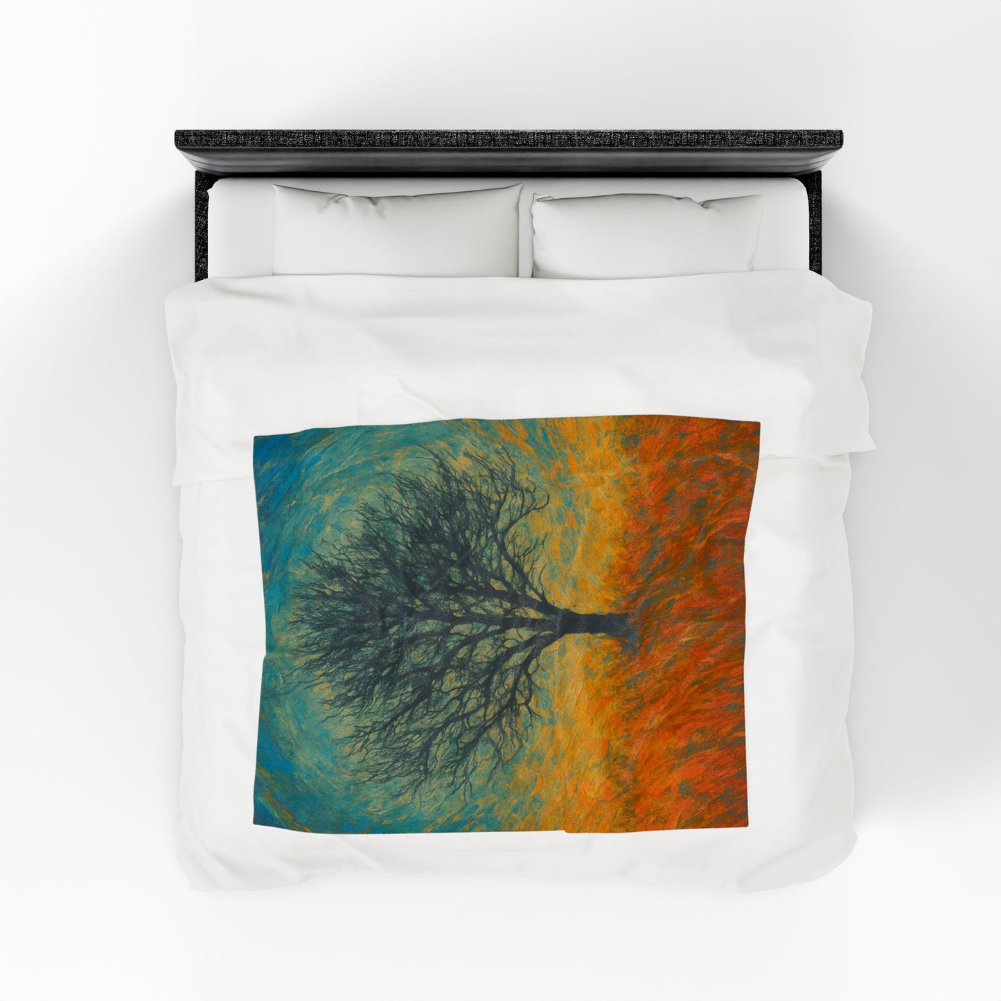 Cozy Velveteen Plush Blanket with Serene Tree Design | Comfortable Home Decor, Gift for Nature Lovers, Cozy Nights, Warmth&Style