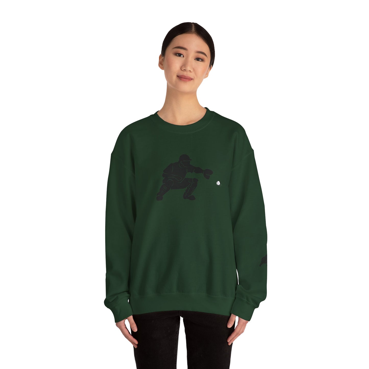 Baseball Catcher Crewneck Sweatshirt | Unisex Sports Apparel | Perfect for Game Days, Gifts, and Casual Wear | Baseball Lover's Gift