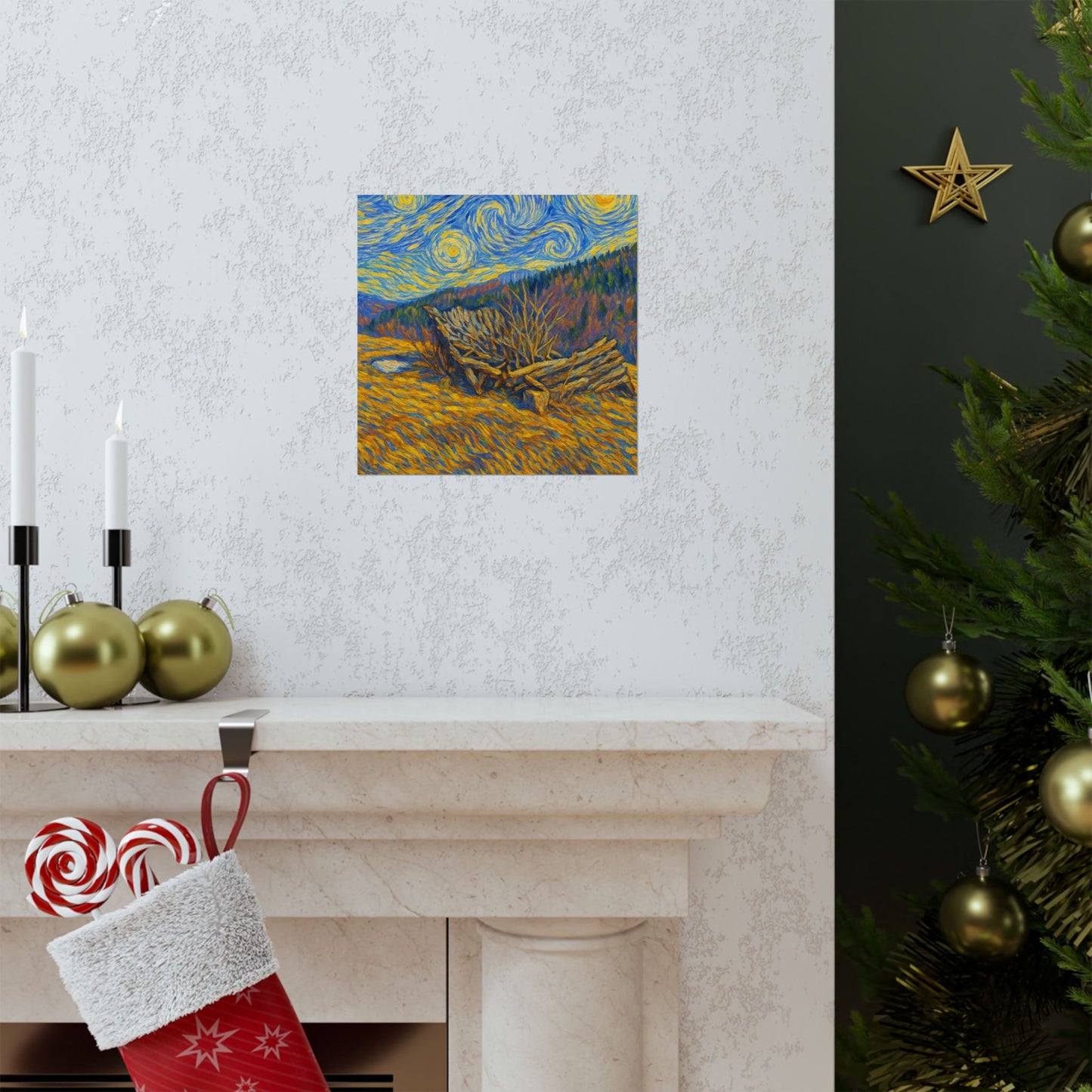 Matte Vertical Posters of Starry Night - Art Print for Home Decor, Wall Art, Gift for Art Lovers, Bacground for Celebrations