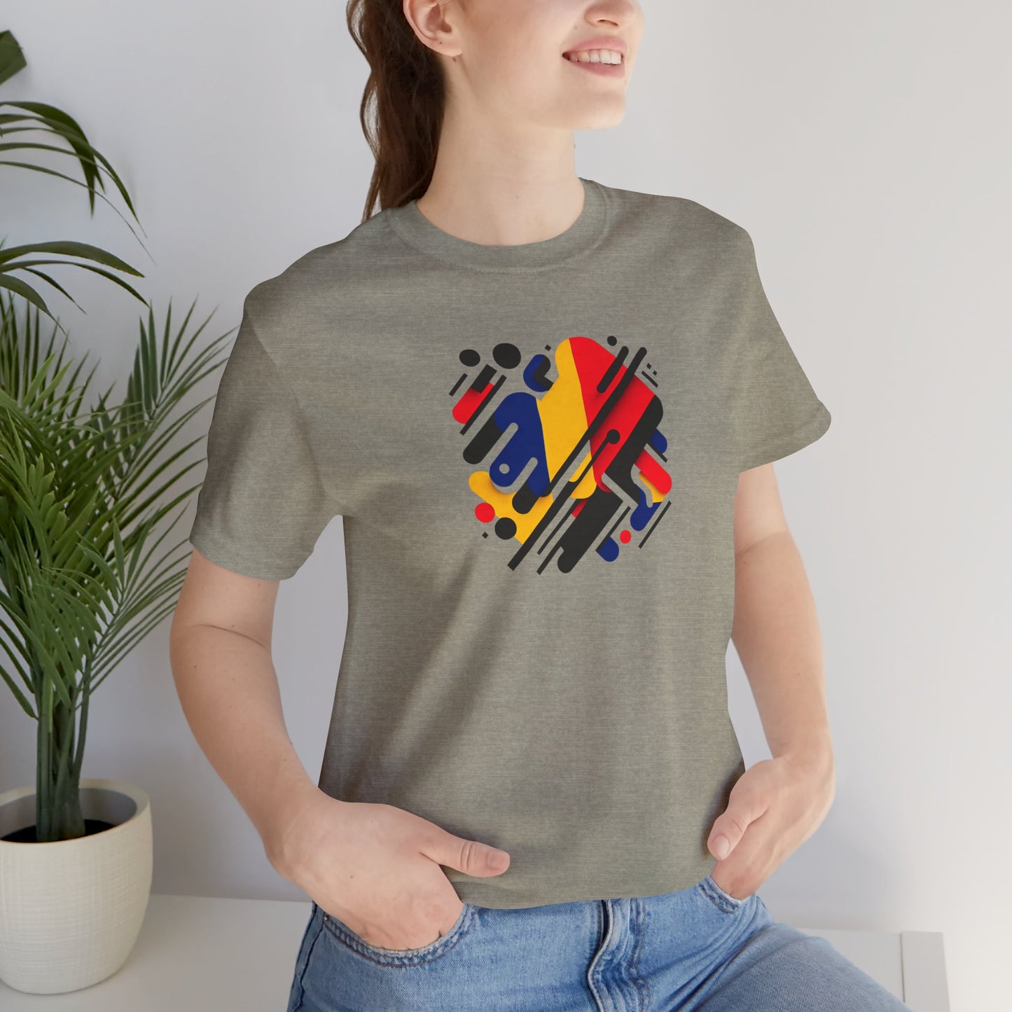 Artistic Heart Unisex Jersey Tee - Vibrant Graphic Tee, Casual Wear, Gift for Art Lovers, Birthday Surprise, Everyday Comfort