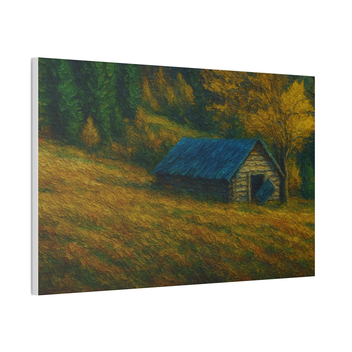 Rustic Canvas Wall Art, Nature Landscape Painting, Autumn Decor, Farmhouse Wall Art, Cozy Home Decoration