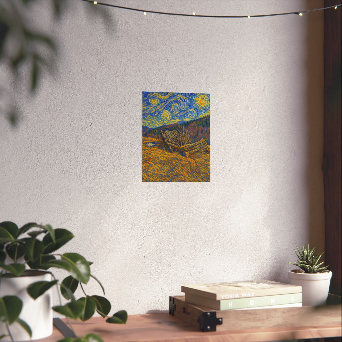 Matte Vertical Posters of Starry Night - Art Print for Home Decor, Wall Art, Gift for Art Lovers, Bacground for Celebrations
