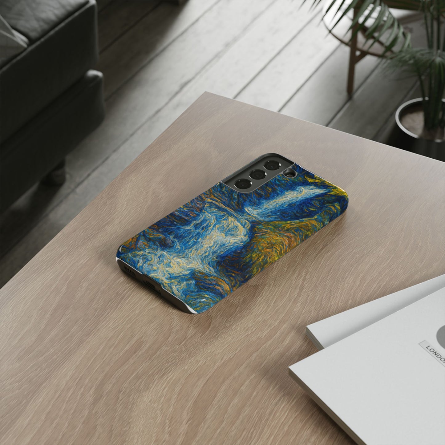 Artistic Phone Case - Waterfall Design, Unique Gift, Phone Accessory, Nature Lover, Original Artwork