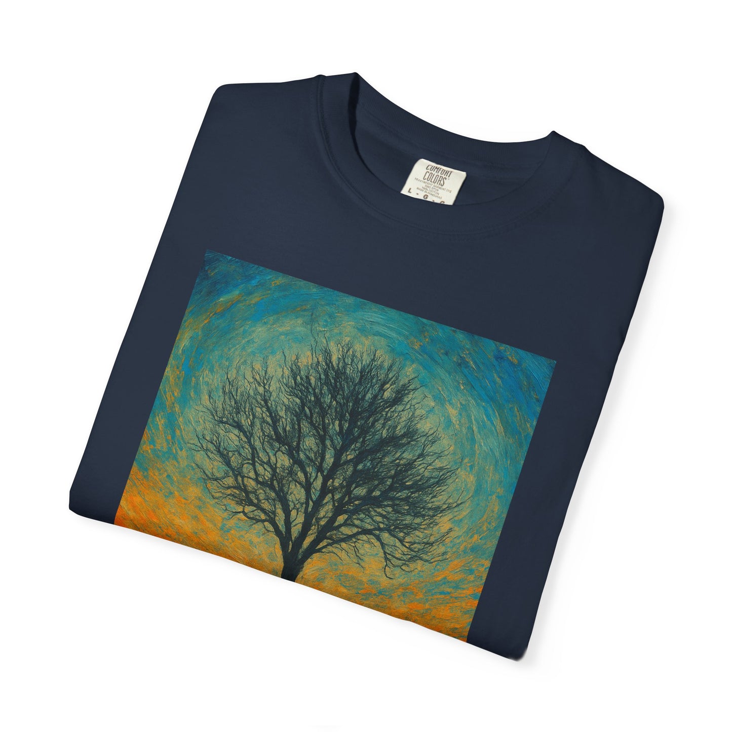 Nature-Themed Unisex Garment-Dyed T-Shirt - Tree Design, Bohemian Tee, Nature Lover Gift, Eco-Friendly Fashion, Casual Wear