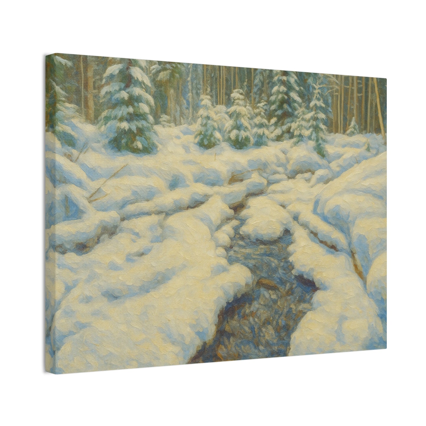 Winter Landscape Canvas Art, Nature Decor, Gallery Wall Art, Cozy Home Accent, Winter Wonderland Painting