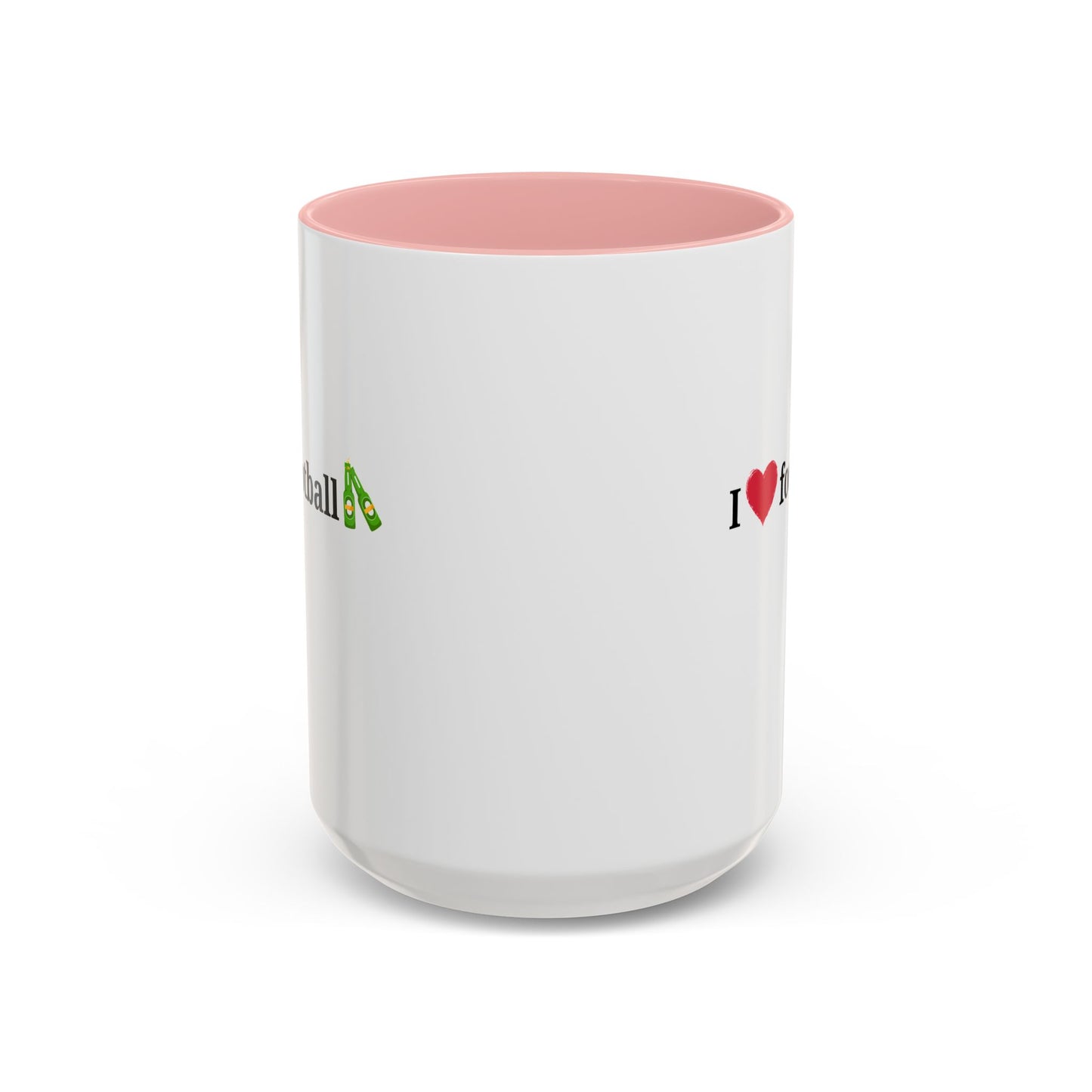 I Love Football Accent Coffee Mug, Perfect Gift for Sports Lovers, Football Enthusiasts, Unique Mug for Game Days, Home or Office Decor
