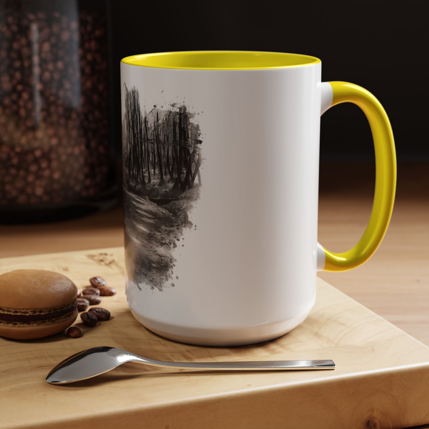 Moody Abstract Forest Coffee Mug | Unique Gift for Nature Lovers, Cozy Home Decor, Perfect for Coffee, Tea, and Hot Chocolate