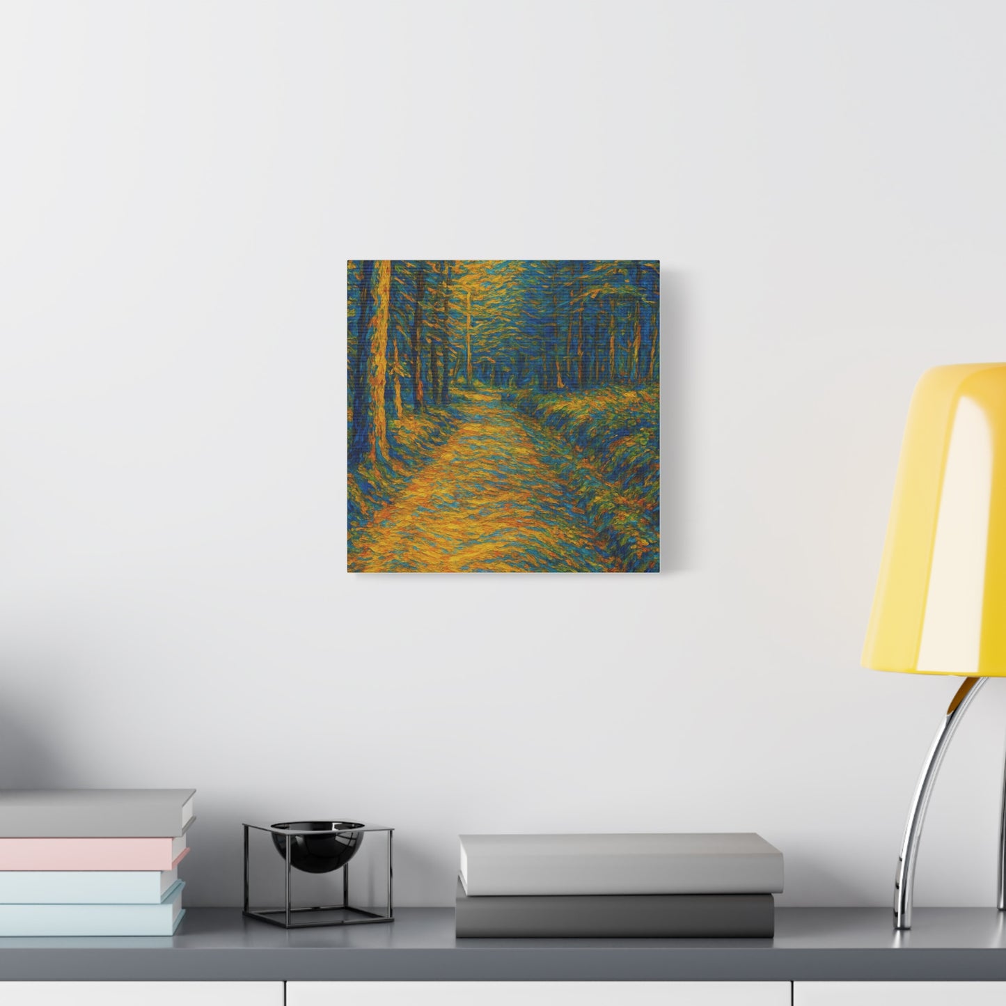 Van Gogh Style Forest Canvas Art | Nature Wall Decor, Home Office Accent, Gift for Nature Lovers, Gallery Wrapped, Living Room Wall Art