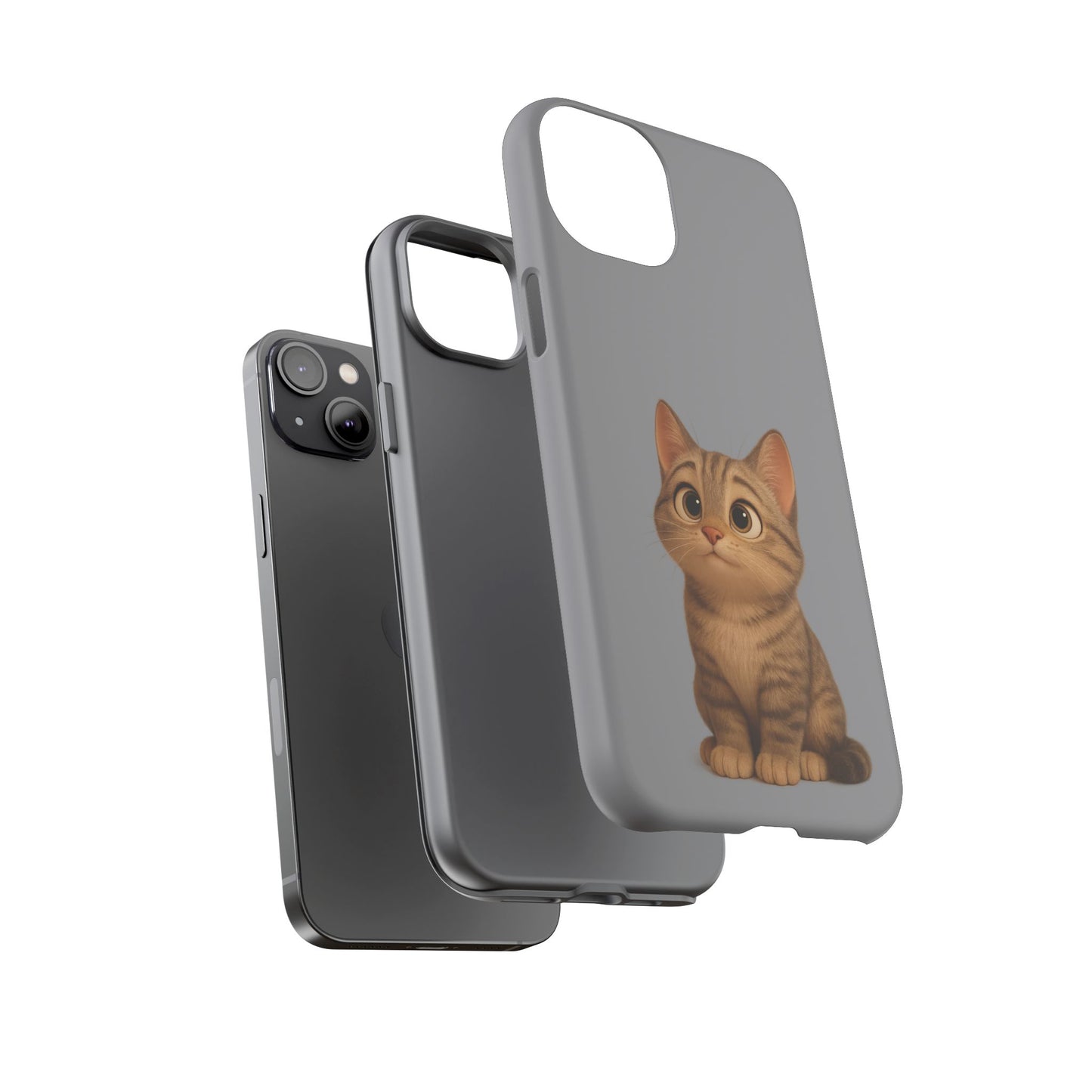 Cute Cat Phone Case, Kawaii Pet Accessory, Gift for Cat Lovers, Animal Phone Cover for Kids, Unique Kitty Design, Birthdays, Holidays