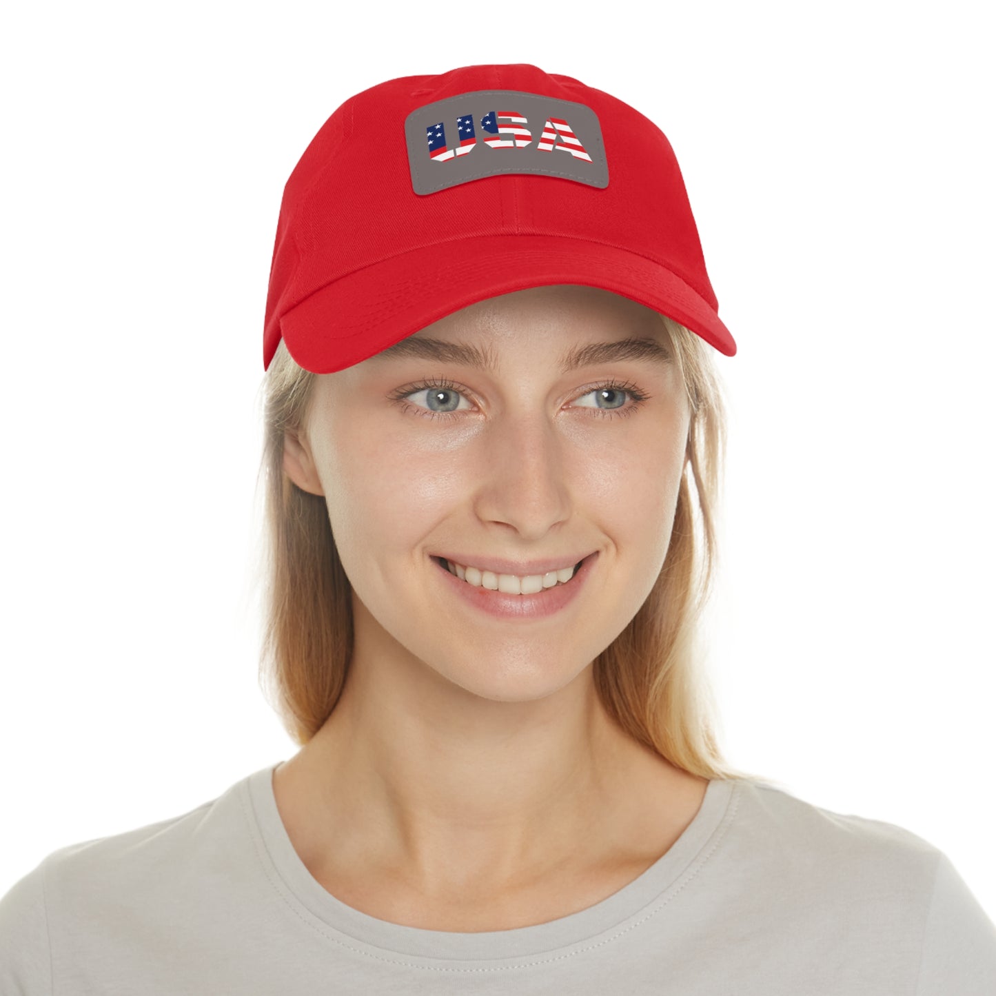 Dad Hat with USA Leather Patch