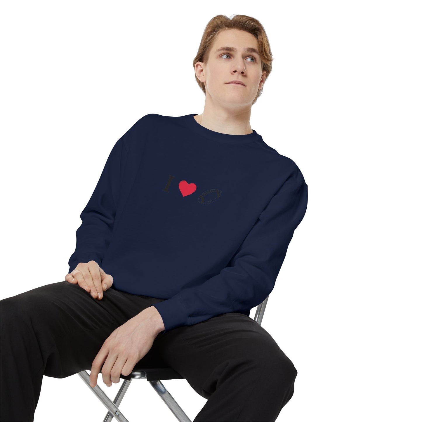Unisex Sweatshirt, I love Football, Cozy, Perfect for Everyday Wear, Gift Idea for Friends, Couples, and Special Occasions