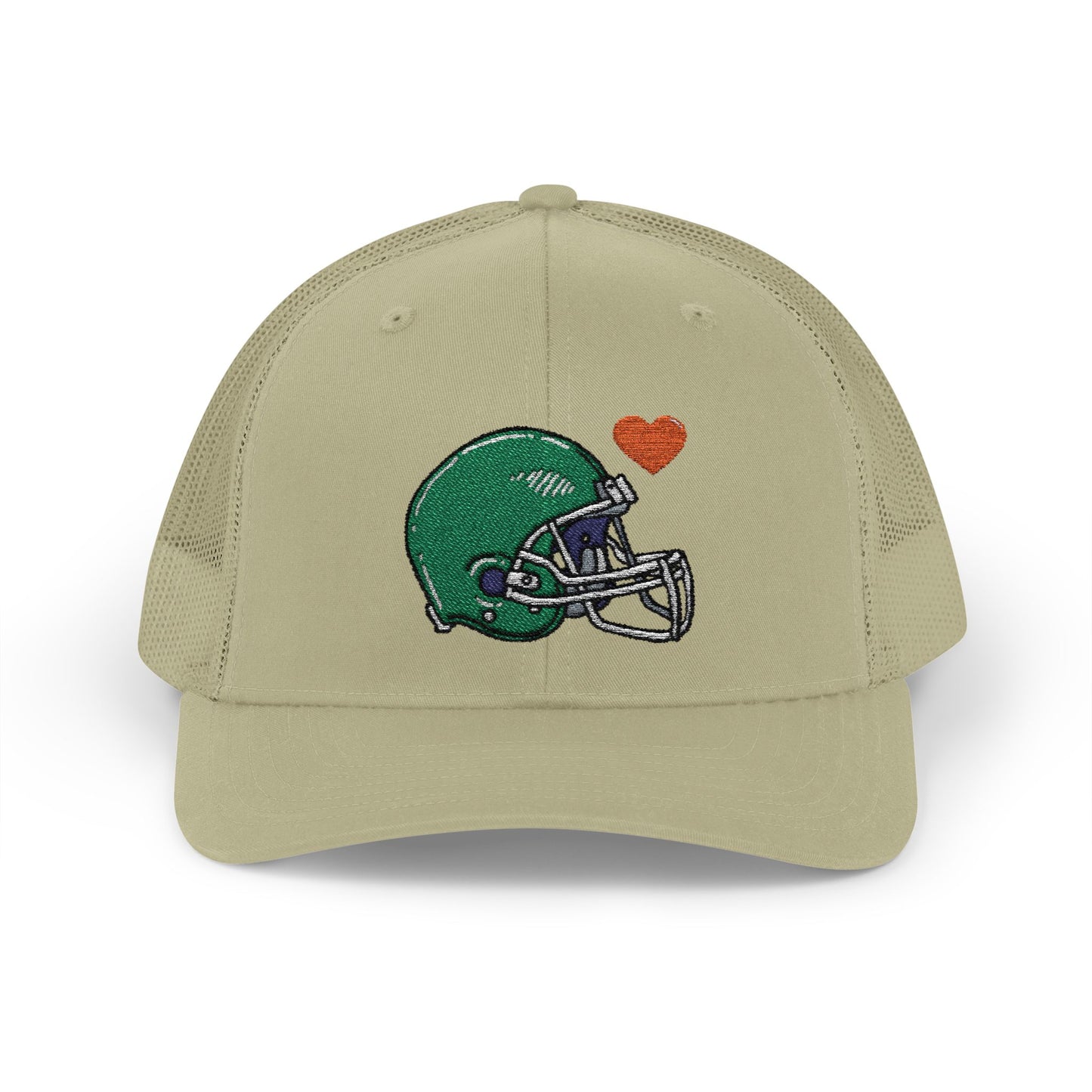 Snapback Trucker Cap with Football Heart Design - Perfect for Sports Fans, Gifts for Gamers, Casual Outings, Tailgating, and Team Spirit