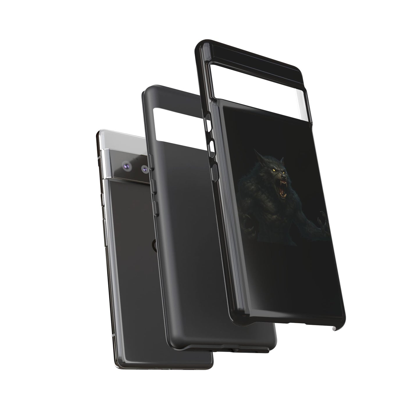 Werewolf Phone Case, Tough Cases, Black Panther Design, Gift for Animal Lovers, Phone Accessories, Fierce Phone Protection