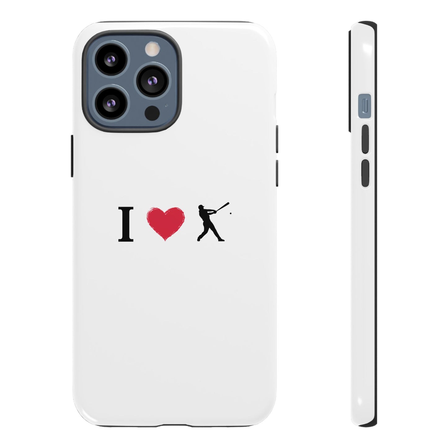 Baseball Love Phone Case, Tough Cases for Sports Lovers, i Heart Baseball Protection, Gift for Players, Cute Sports Case