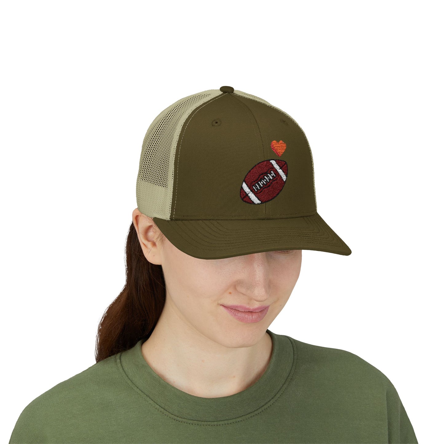 Football Love Snapback Trucker Cap, Sports Hat, Gift for Sports Fans, Casual Wear, Outdoor Activities