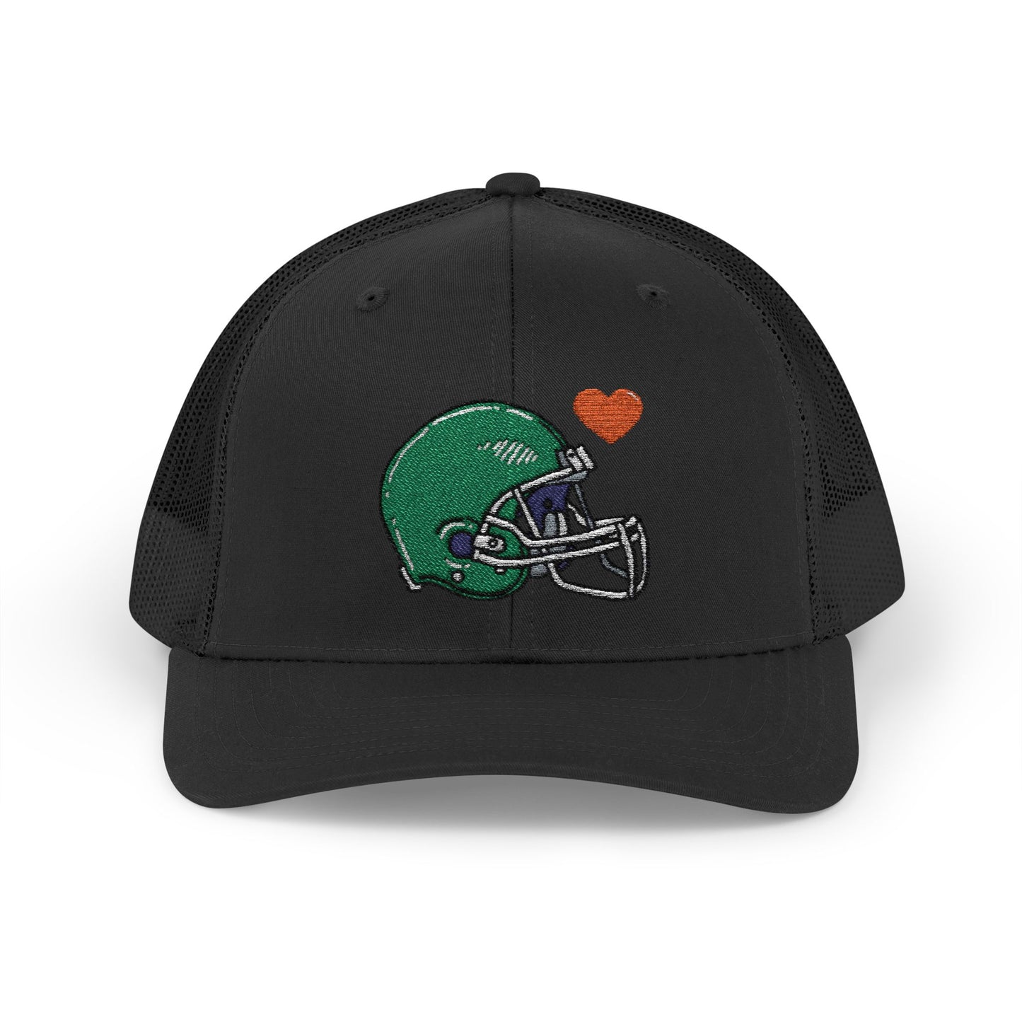 Snapback Trucker Cap with Football Heart Design - Perfect for Sports Fans, Gifts for Gamers, Casual Outings, Tailgating, and Team Spirit