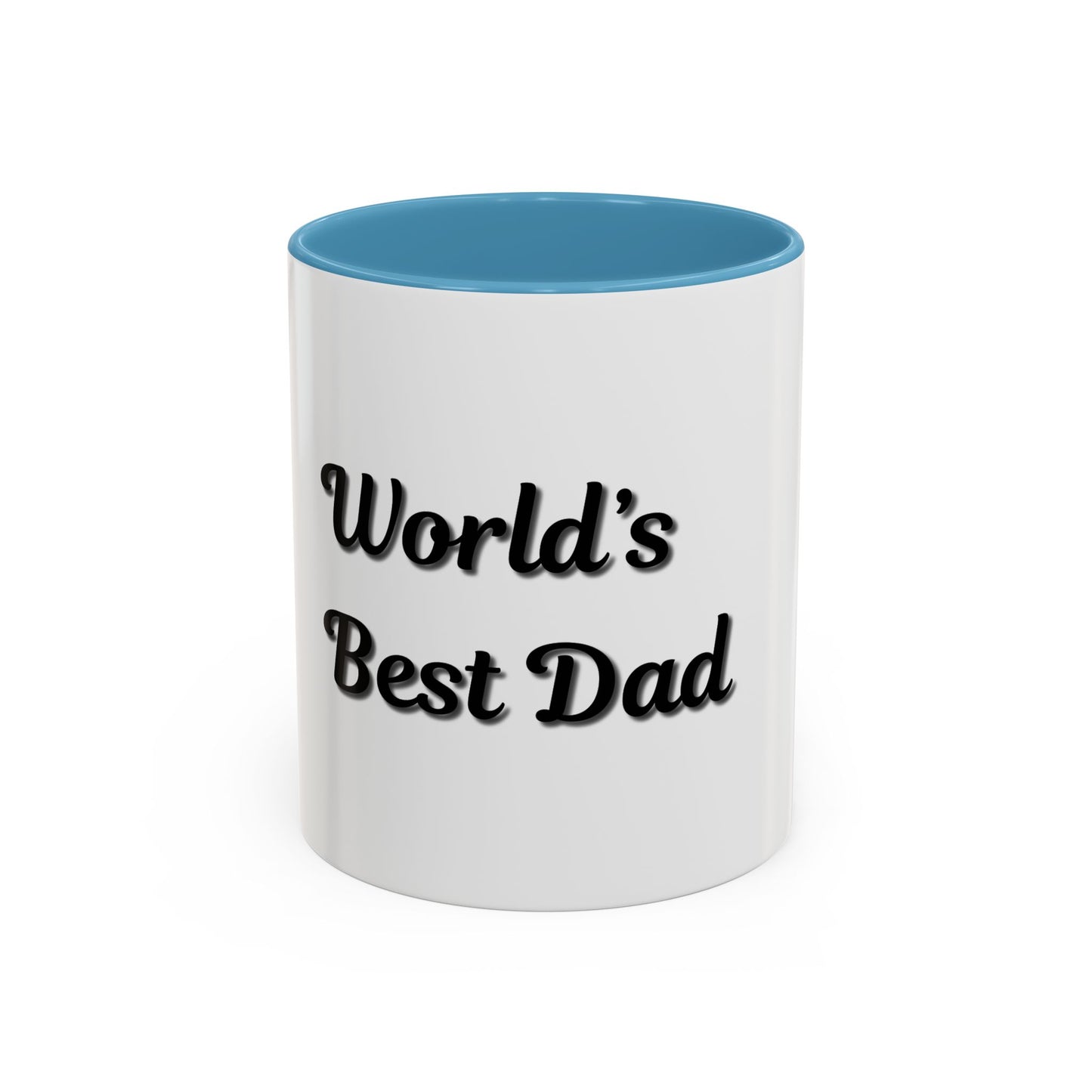 World's Best Dad Accent Coffee Mug - Perfect Gift for Father's Day