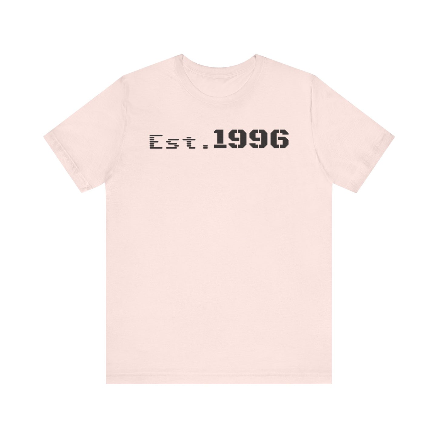 Unisex Jersey Tee - 'Est. 1996' Graphic Shirt, Birthday Gift, Casual Wear, Vintage Style, Retro Fashion, Gift for Him/Her