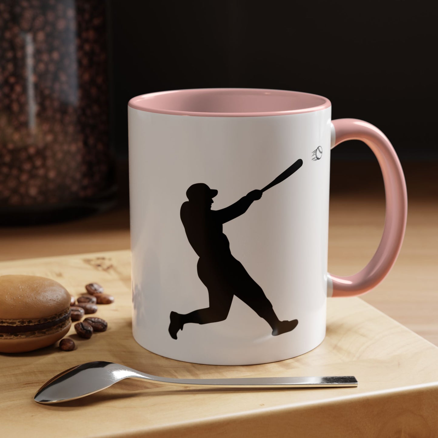 Baseball Player Accent Coffee Mug, Sports Gift, Baseball Lover Mug, Unique Coffee Cup, Personalized Sports Mug