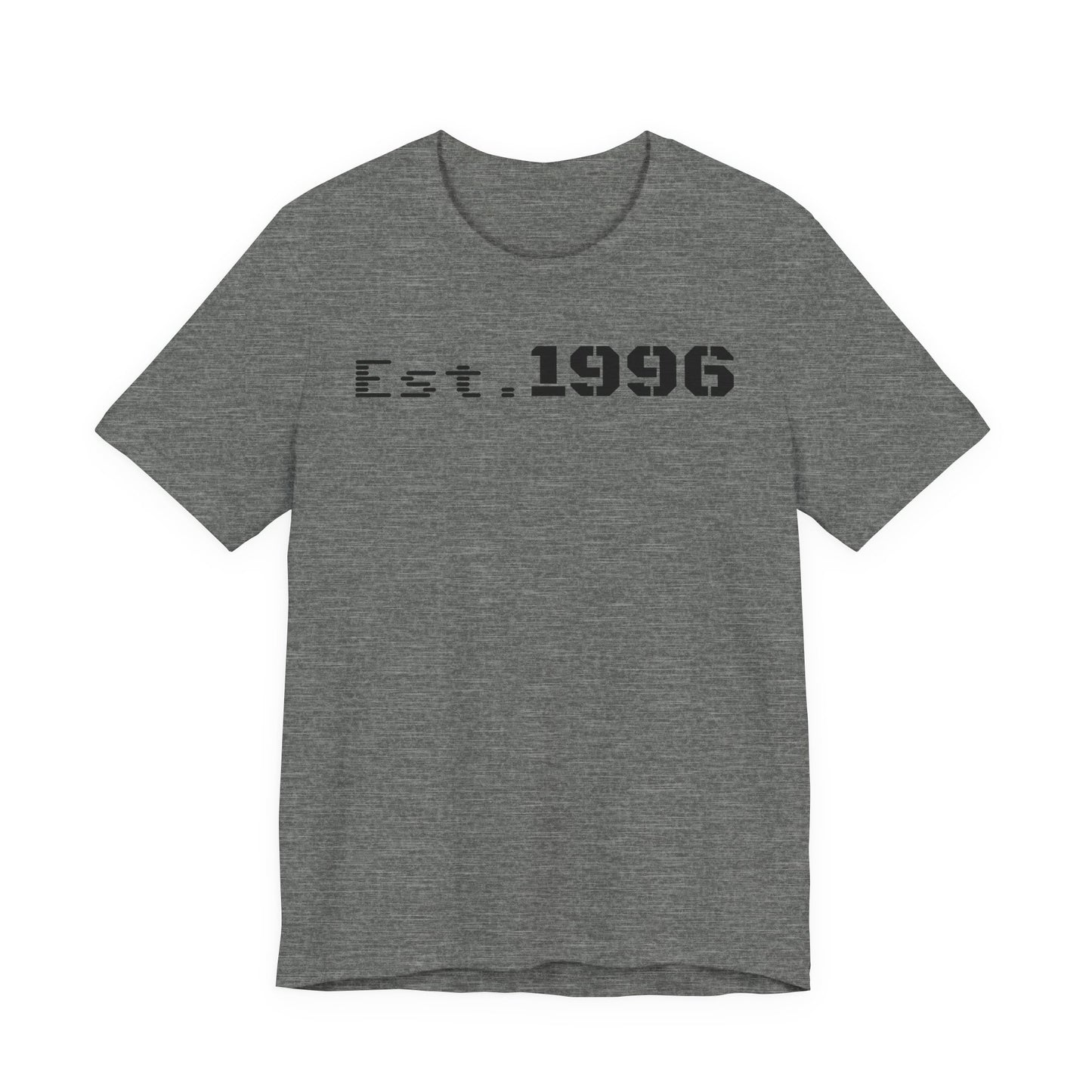 Unisex Jersey Tee - 'Est. 1996' Graphic Shirt, Birthday Gift, Casual Wear, Vintage Style, Retro Fashion, Gift for Him/Her