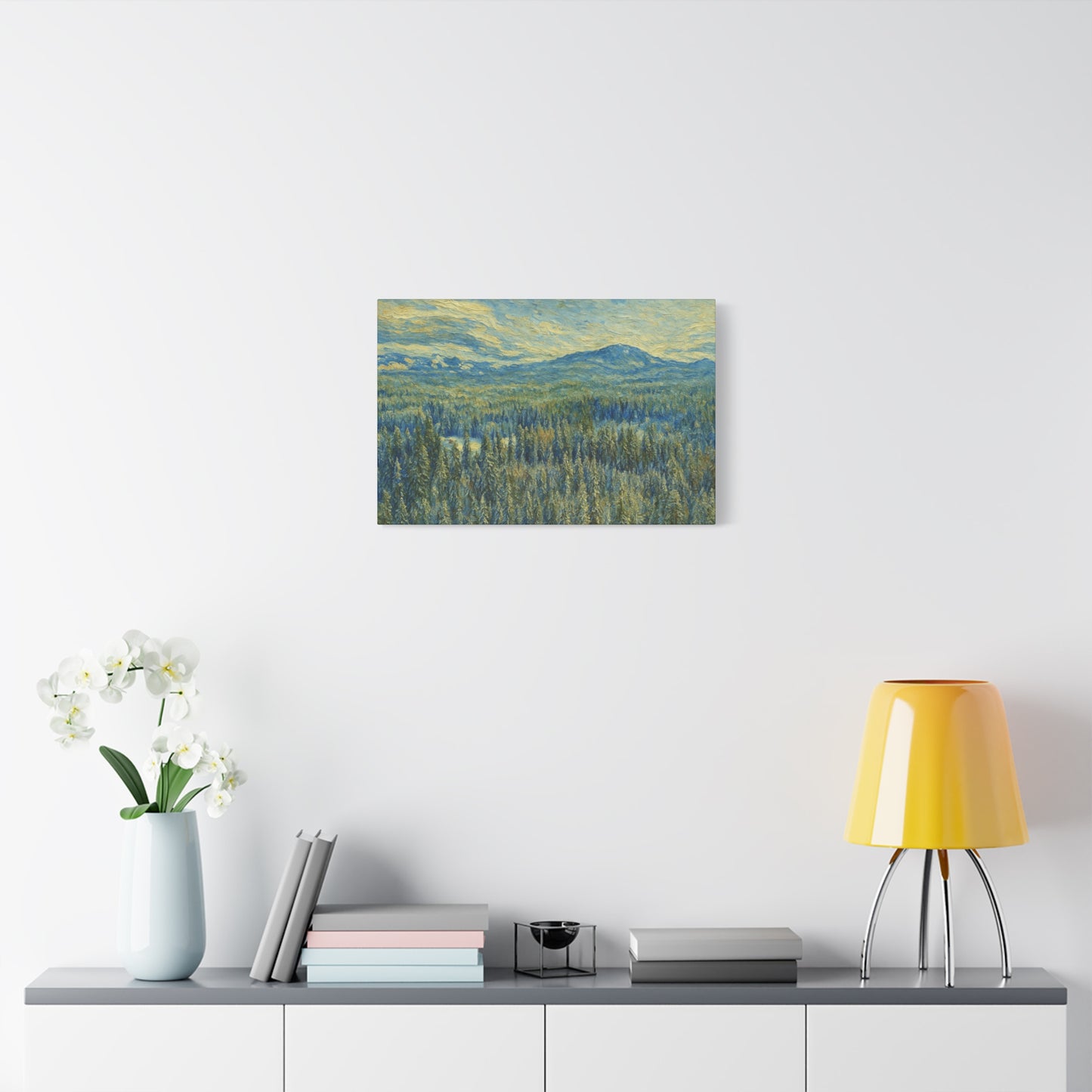 Scenic Landscape Canvas Print, Rustic Home Decor, Wall Art for Nature Lovers, Gift for Art Enthusiasts, Serene Forest Artwork